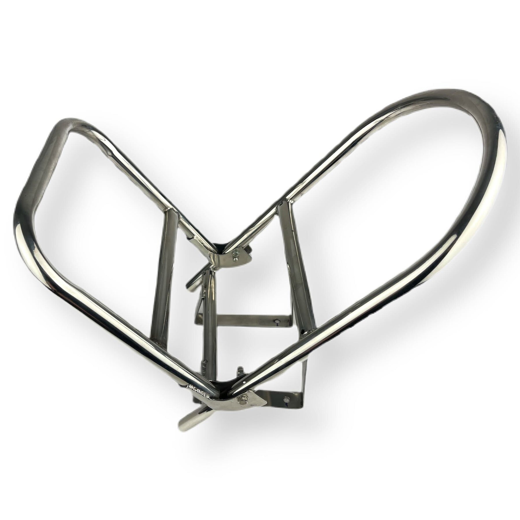 Scomadi Royal Alloy Ulma Nanucci Rear Flip Down Carrier Rack - Polished Stainless Steel