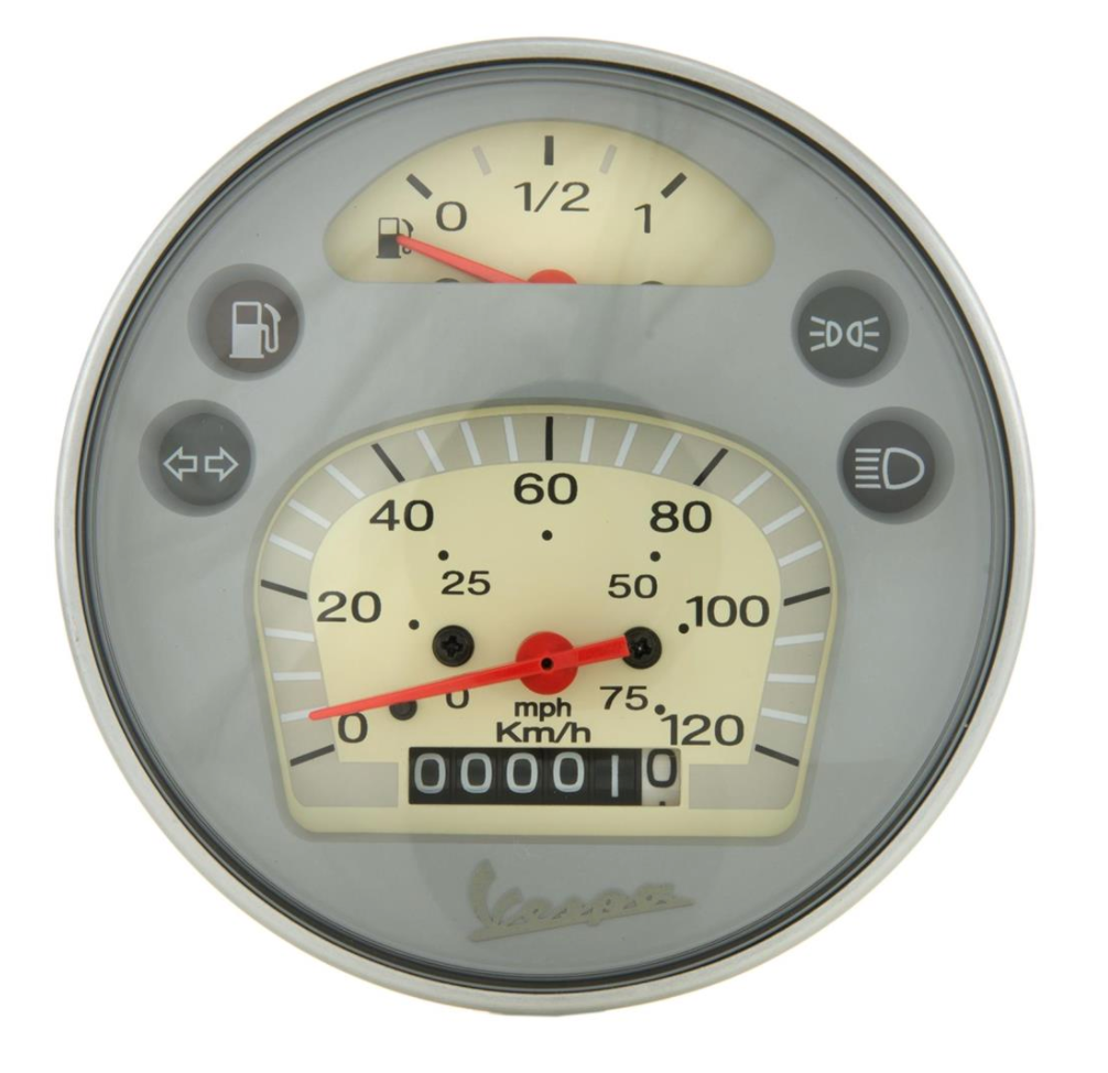 Vespa PX EFL MY DISC 2001 Onwards Speedometer 80 MPH /120 KMH - Piaggio
