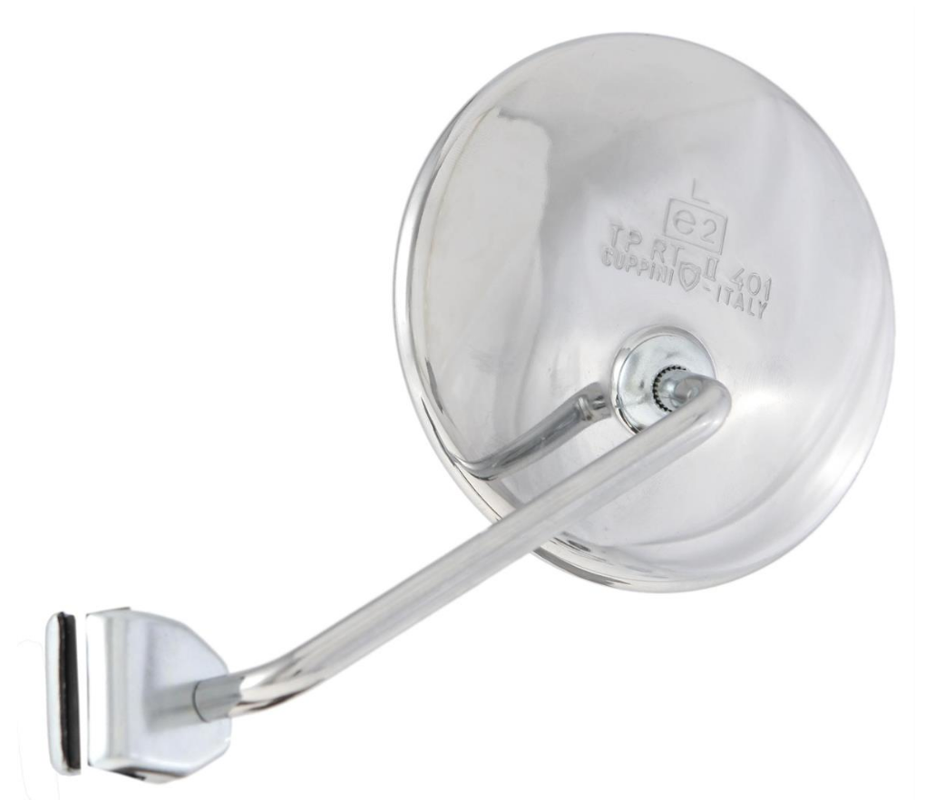 Vespa Lambretta Scooter Royal Alloy Scomadi Clamp On Round Mirror - Fits either side