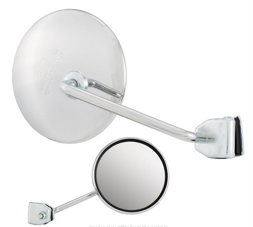 Vespa Lambretta Scooter Royal Alloy Scomadi Clamp On Round Mirror - Fits either side