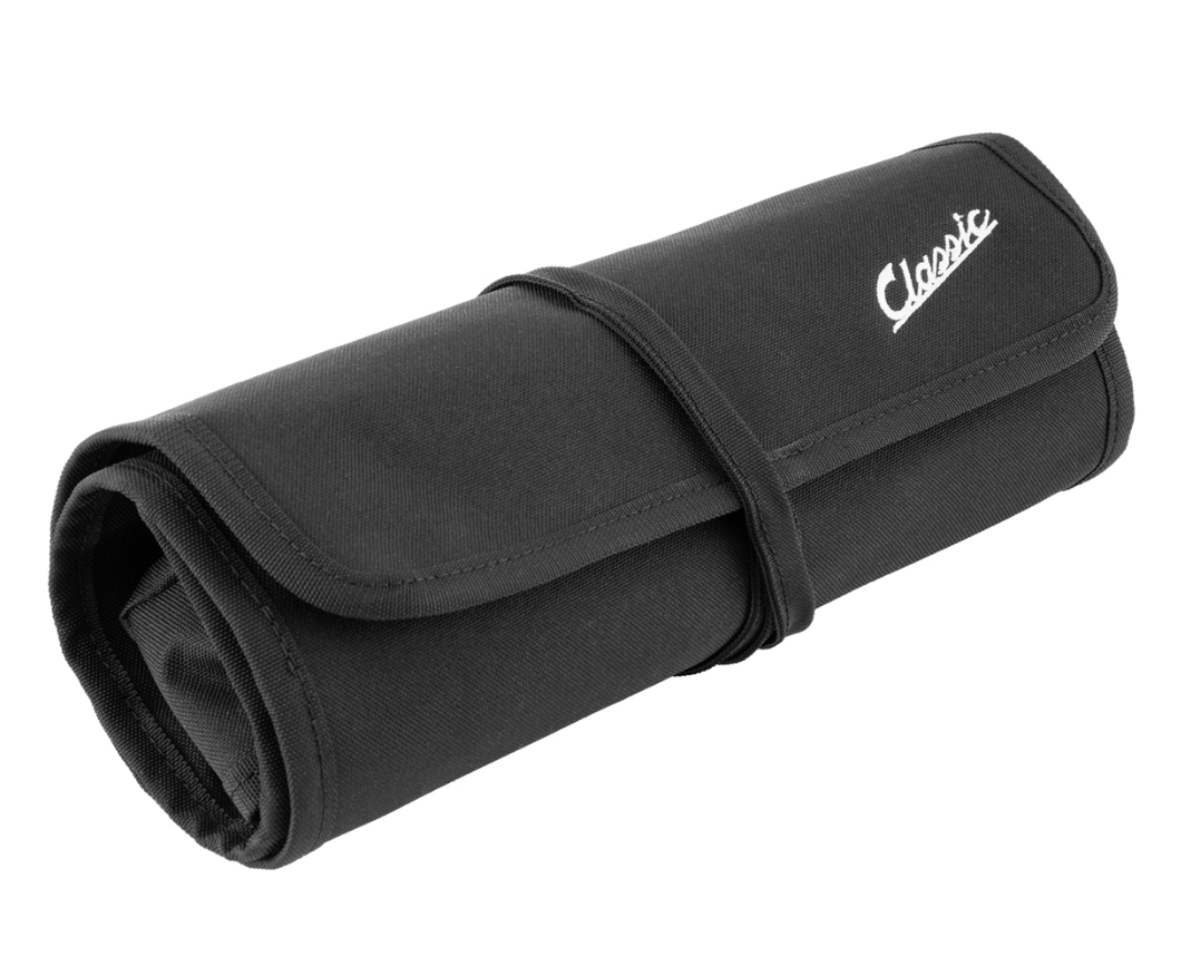 Vespa Lambretta Scooter SIP Classic Tool Bag Roll Pouch - Black