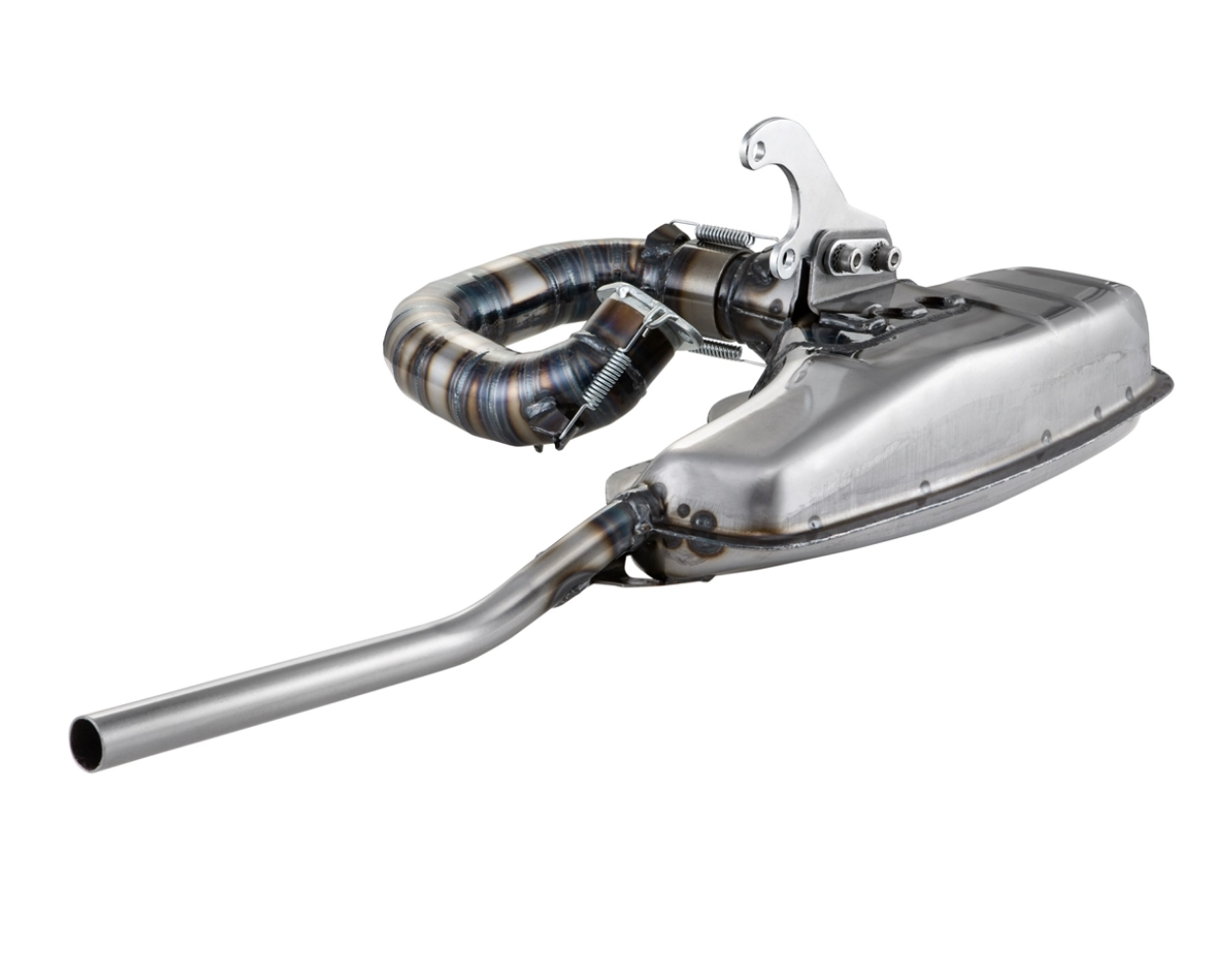 Lambretta Series 1 2 3 Li GP SX TV SIP Clubsport Clubman Racing Exhaust - Bare Metal - Quattrini 210cc