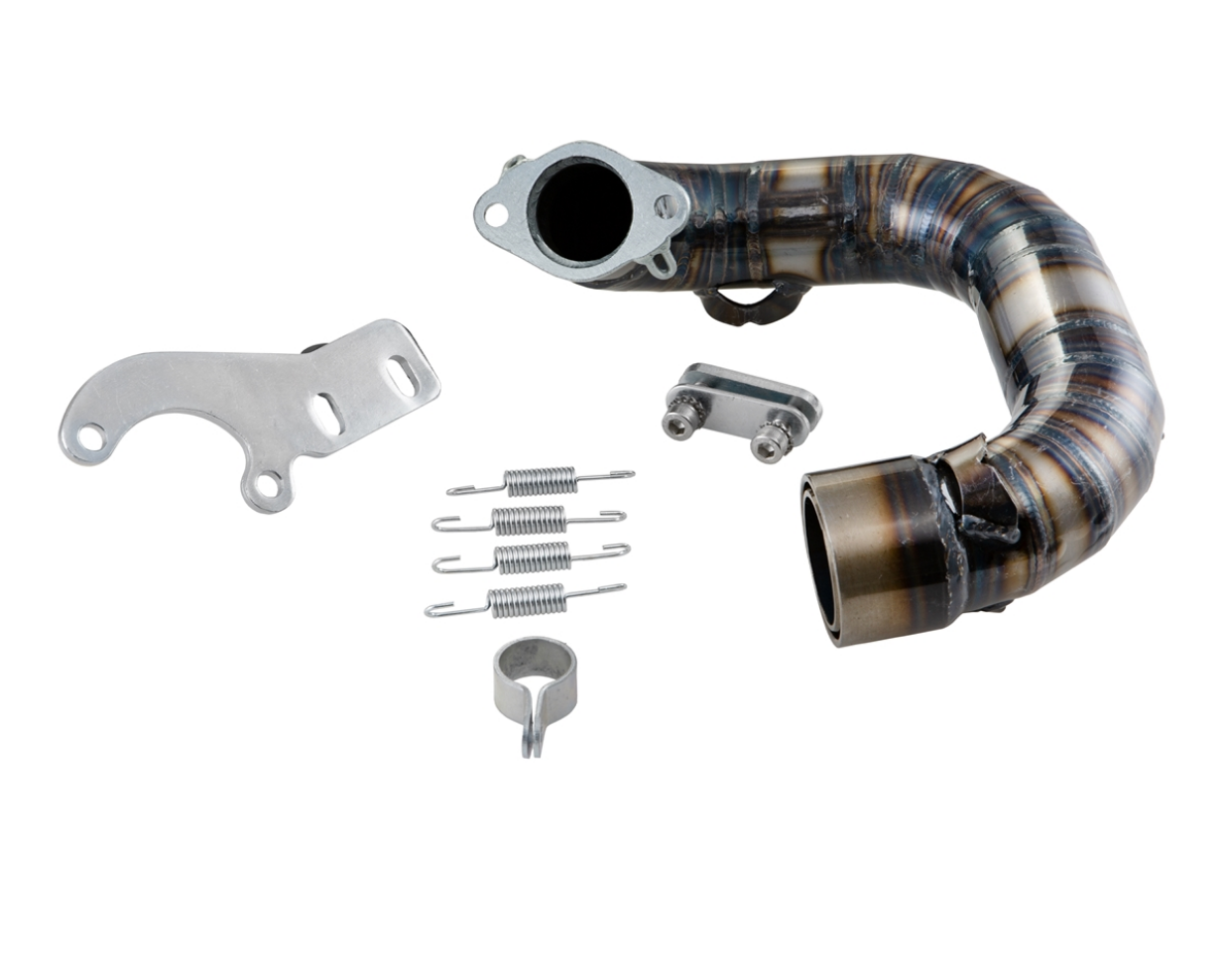 Lambretta Series 1 2 3 Li GP SX TV SIP Clubsport Clubman Racing Exhaust - Bare Metal - Quattrini 210cc