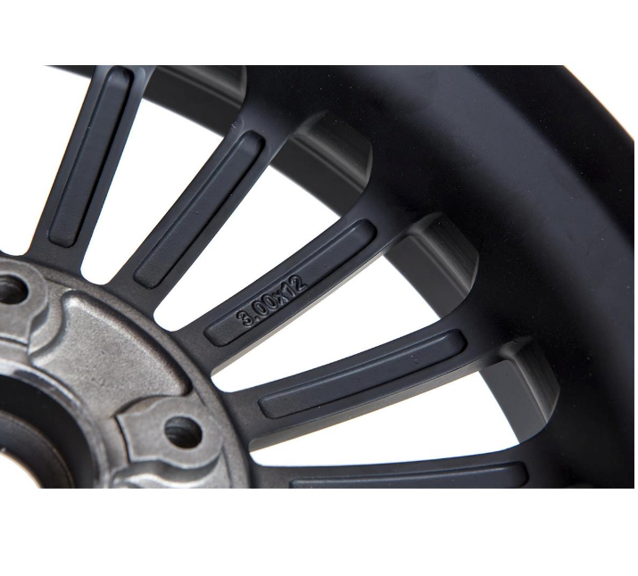 Vespa GTS Super GT GTV L 125-300cc SIP Wheel Rim 3.00 x 12” - Matt Black