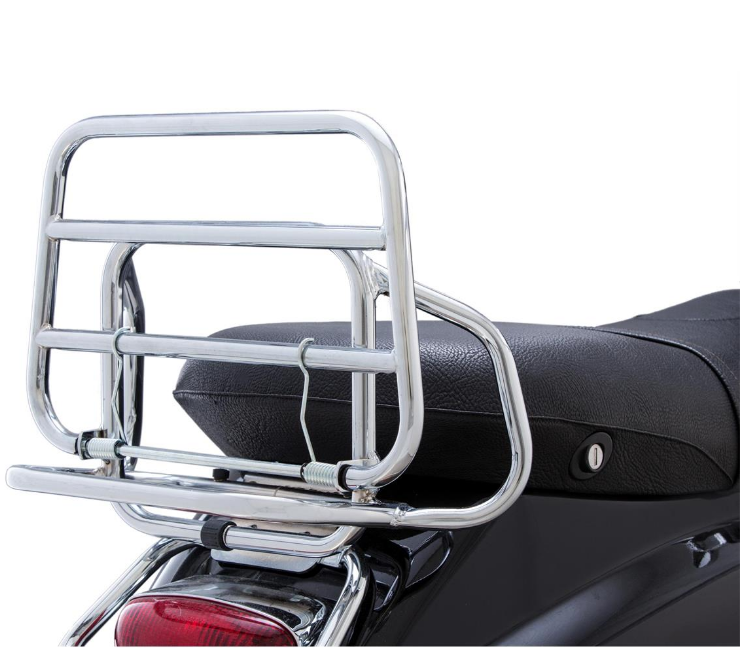 Vespa ET2 ET4 Chrome Rear Fold Down Rack Carrier - Cuppini