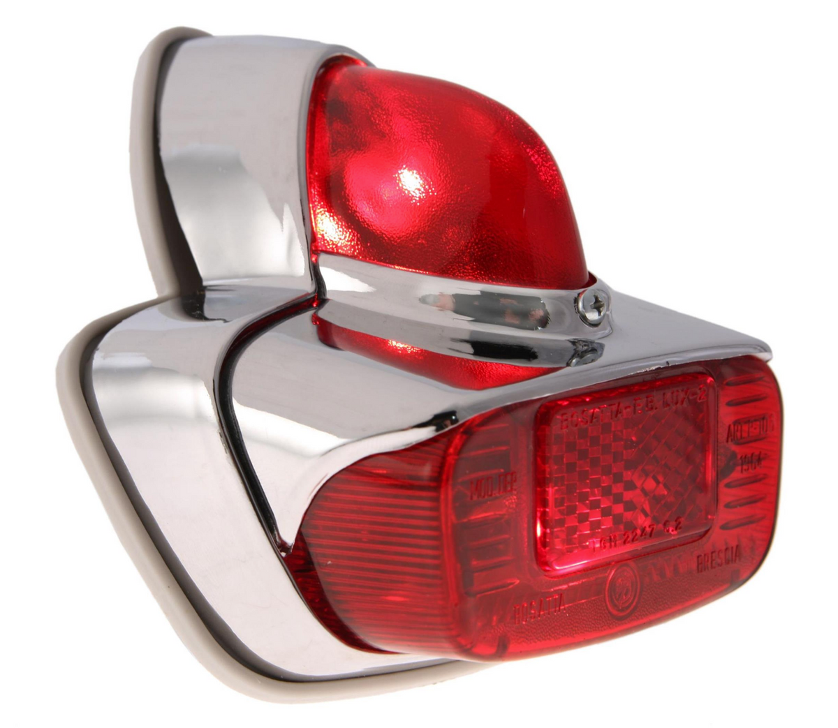 Vespa 125 VNB 150 VBB Sportique GS150 GS160 Rear Light Unit - Chromed Plastic - Bosatta