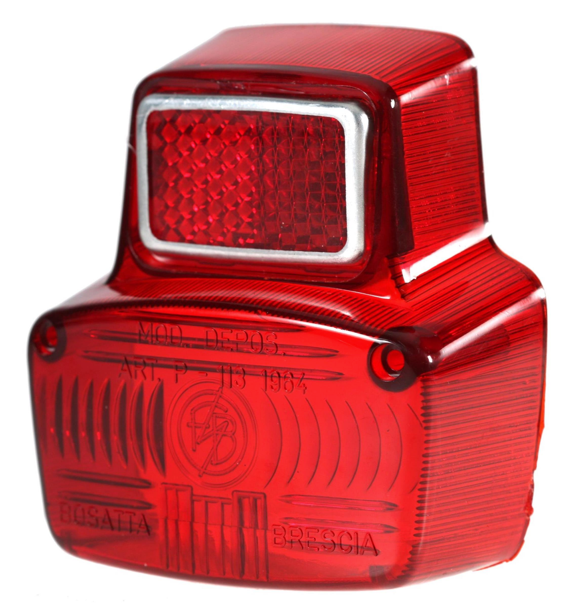 Vespa V50 V90 Prim ET3 SS50 SS90 Rear Light Lens With Chrome Rim - Bosatta