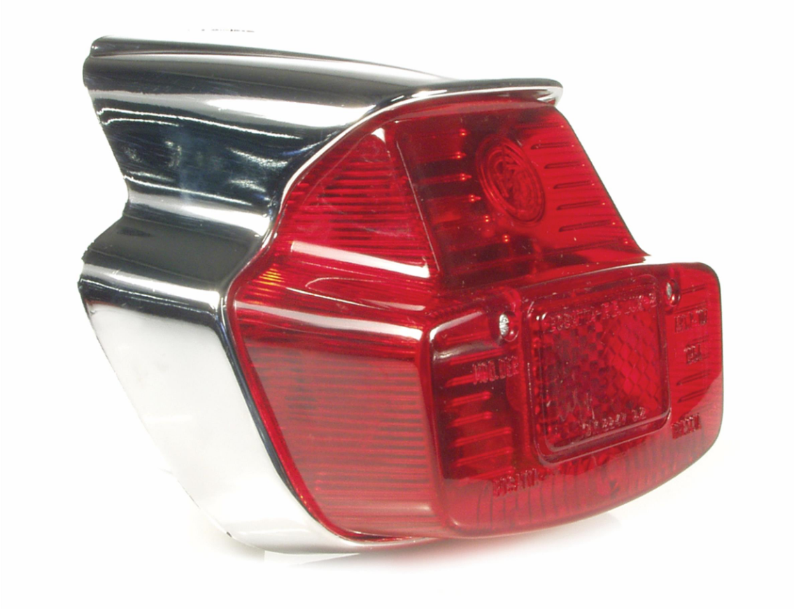 Vespa 150 Sprint Super GL SS180 125 VNB Rear Light Unit Chrome Plastic - Bosatta