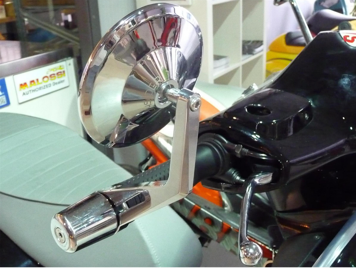 Vespa GTS/Super/GTV/Handlebar End Mirror & Standard Weights Mounting Kit - Silver SIP
