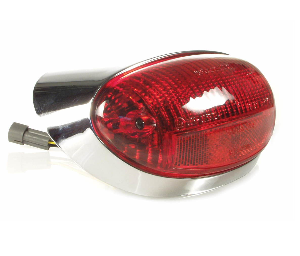 Vespa ET2 ET4 Rear Light Unit Chrome with Red Lens - Piaggio