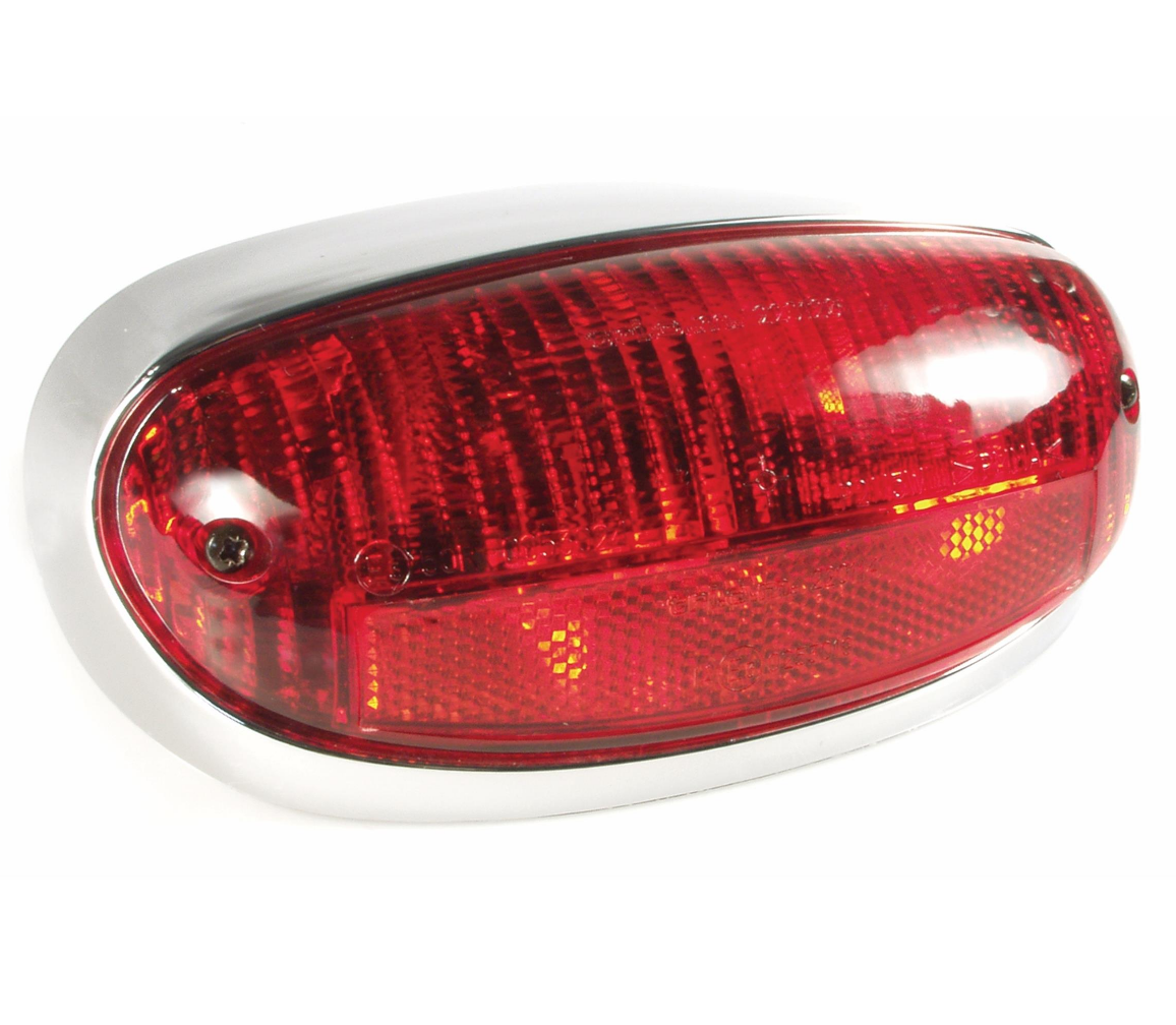 Vespa ET2 ET4 Rear Light Unit Chrome with Red Lens - Piaggio