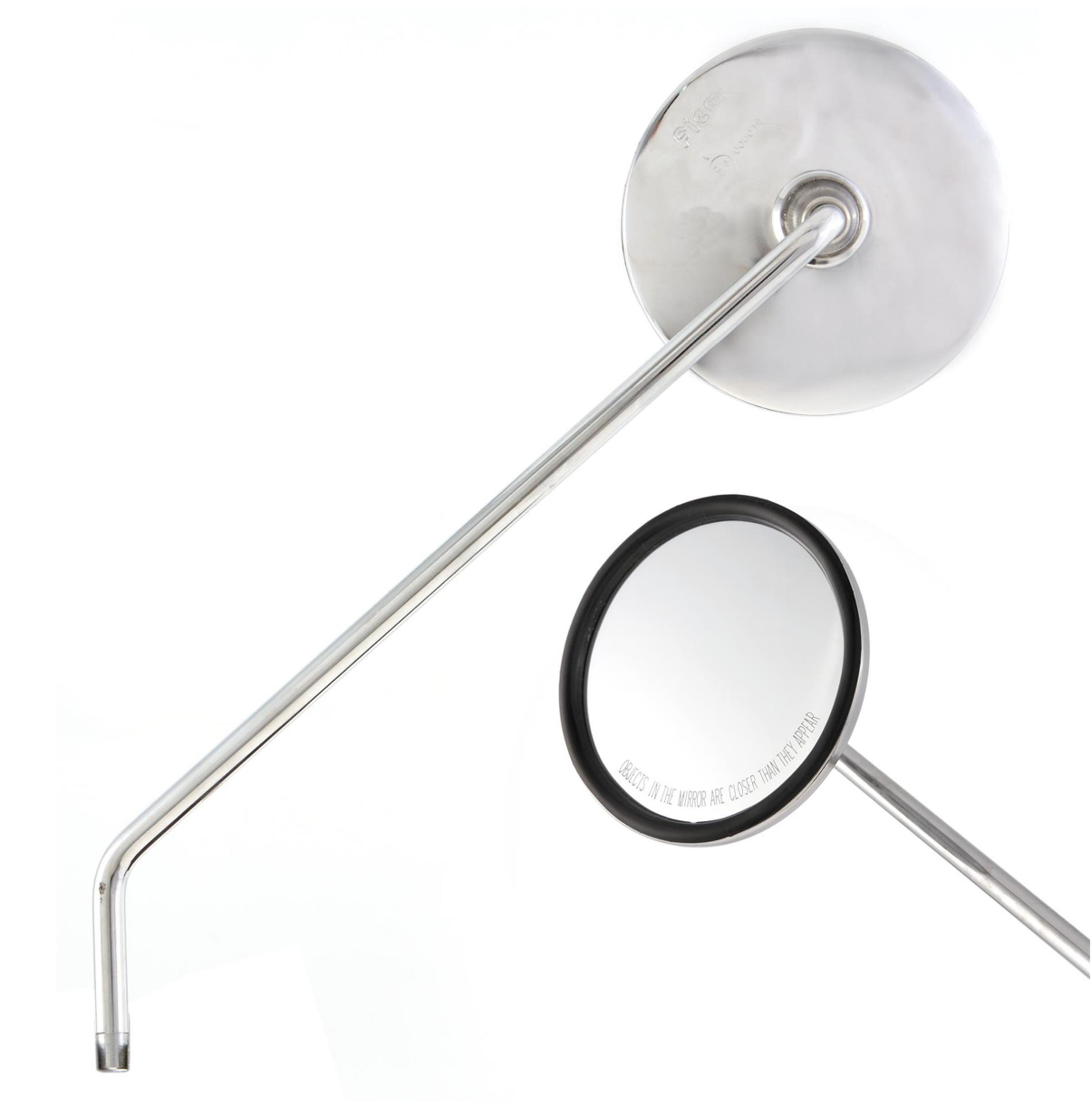 Vespa PX PE PK Round Standard Handlebar Mounted Mirror Left Hand - Piaggio