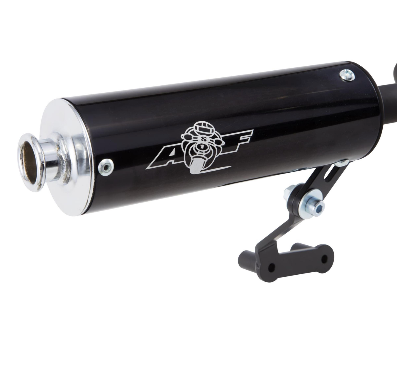 Lambretta Series 1 2 3 Li GP SX TV NK RB20 RB22 RB25 Road Rally Black Performance Exhaust - AF Rayspeed- RB/TS1 Outlet