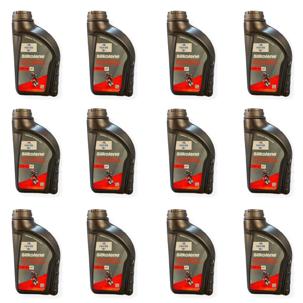 Silkolene Scoot Sport 4 Stroke Engine Oil 5W-40 1 Litre - 12 Pack