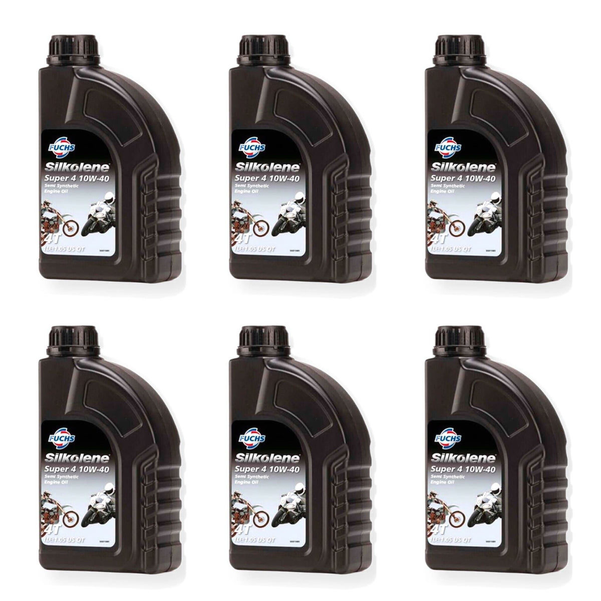 Silkolene Super 4 Stroke Engine Oil 10W40 Semi Synthetic 1L - 6 Pack