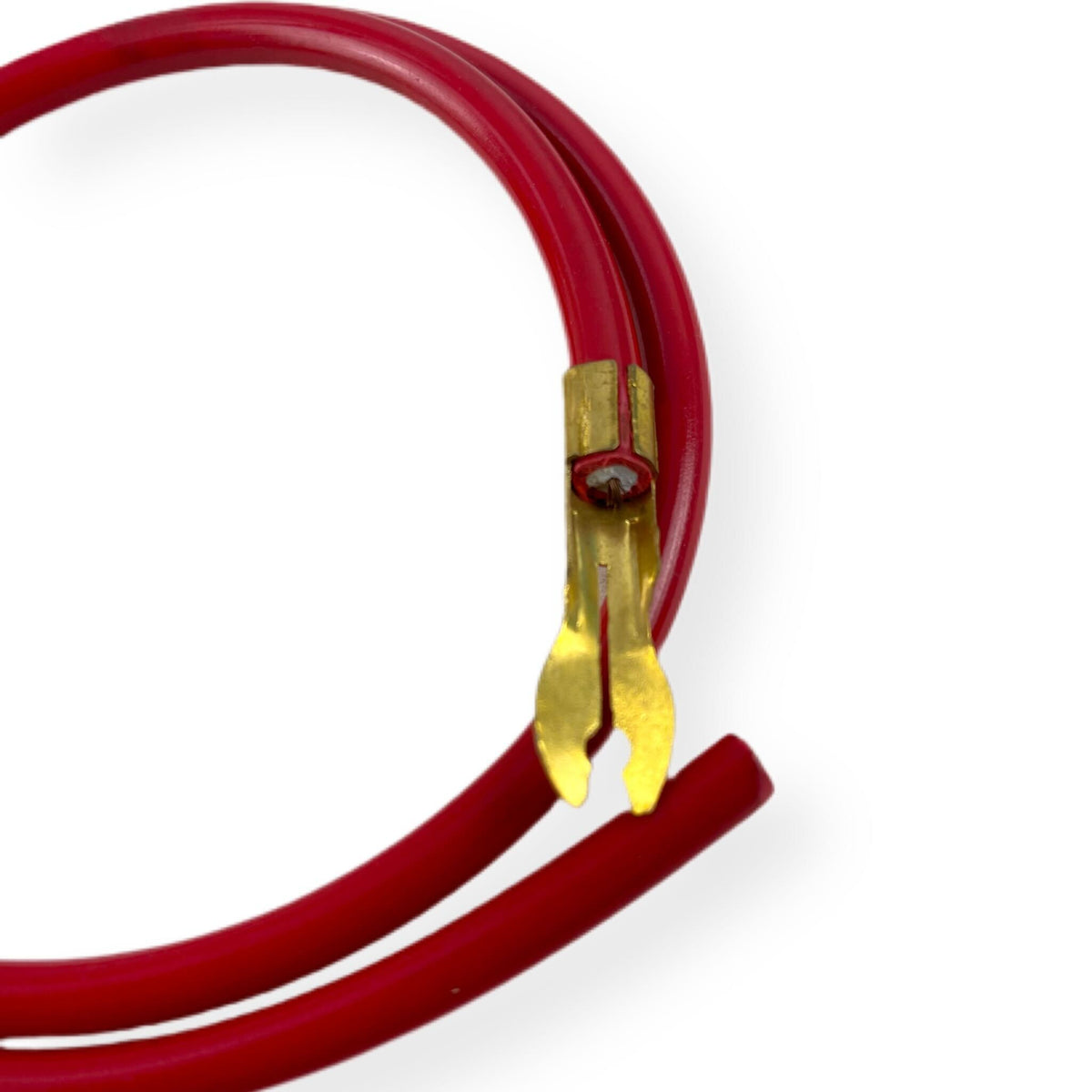 Vespa Lambretta Scooter Spark Plug HT Lead with OEM-Type Fork Terminal - Red