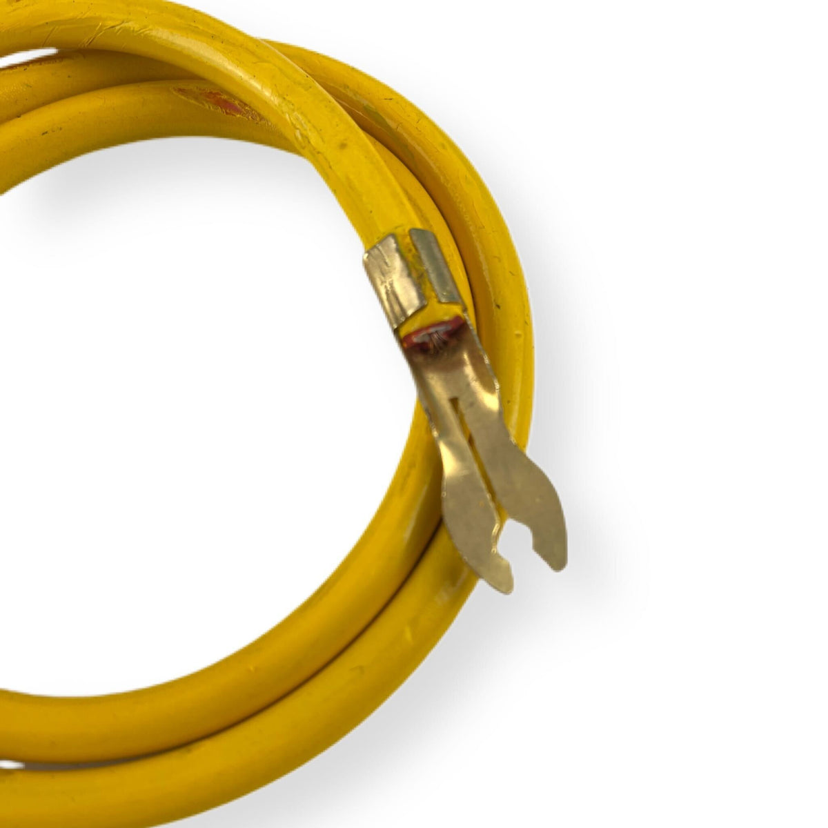 Vespa Lambretta Scooter Spark Plug HT Lead with OEM-Type Fork Terminal - Yellow