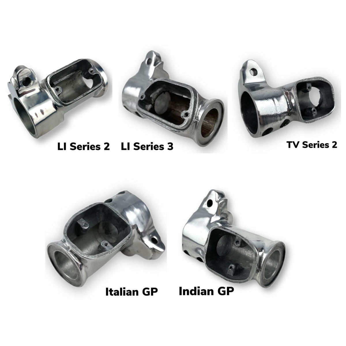 Lambretta OutBoard Front Disc Kit Complete - Polished Billet Pepperpot Type