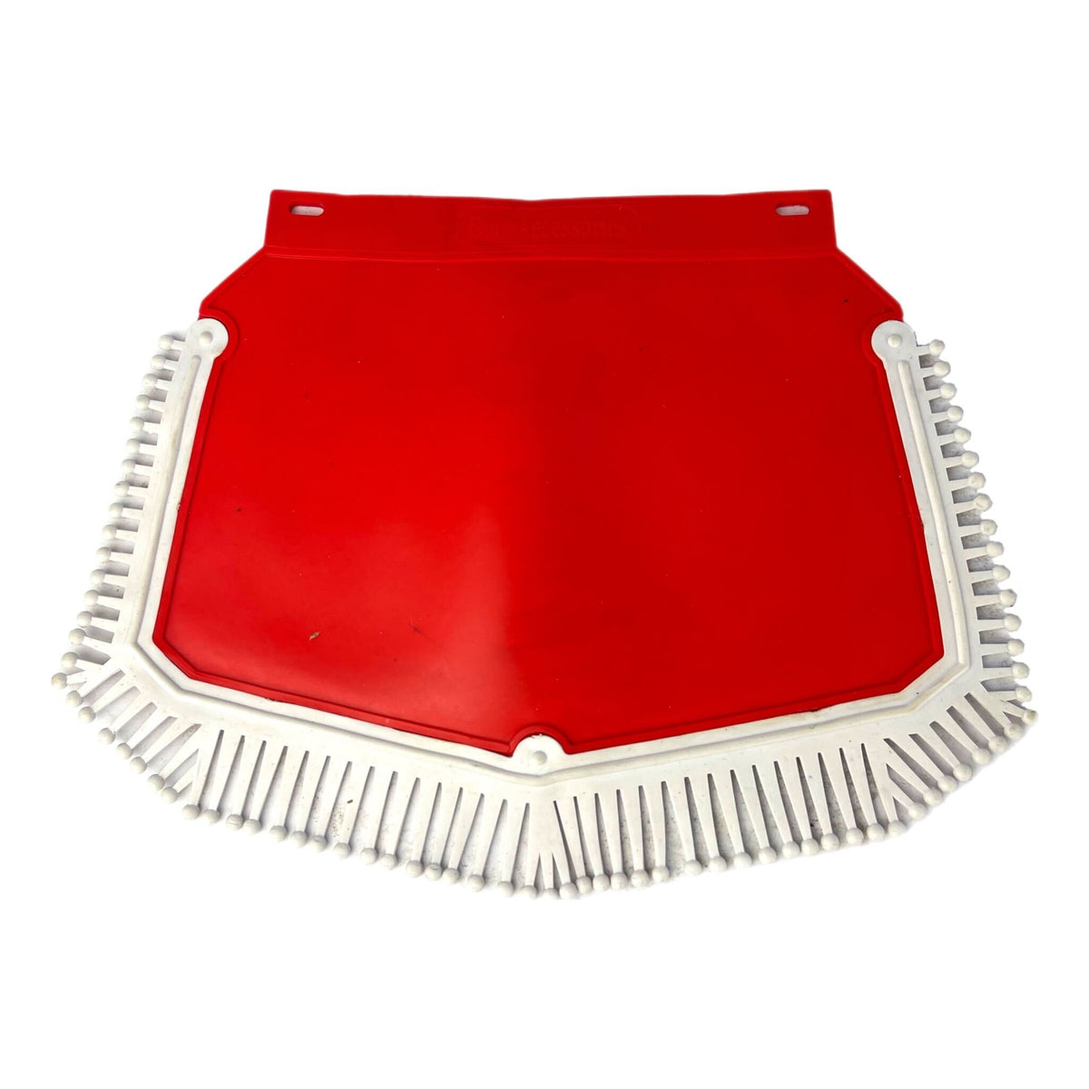 Lambretta Vespa Scooter Red Mudflap With White Tassels