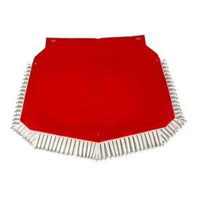 Lambretta Vespa Scooter Red Mudflap With White Tassels