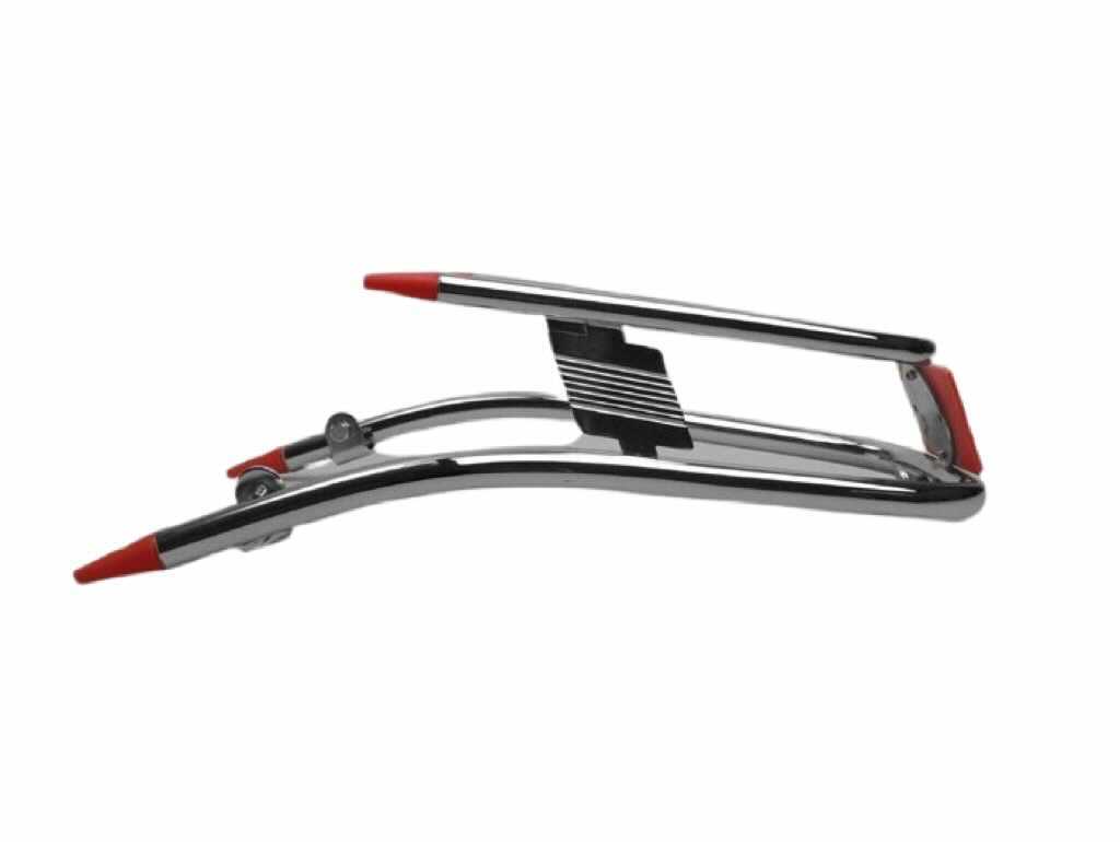 Vespa V50 90 100 Primavera ET3 Chrome Front Bumper Bar - Red Trim