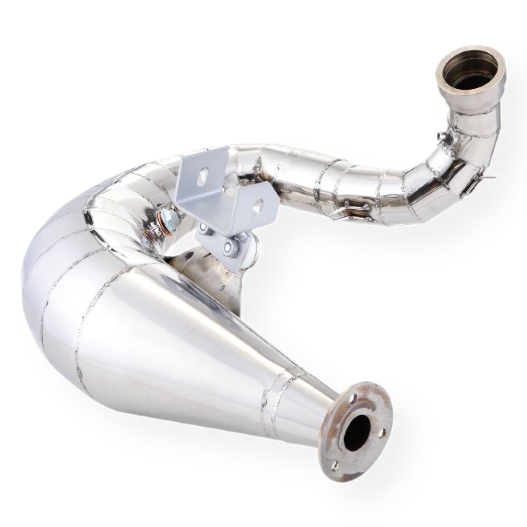 Vespa 200 Rally P200E PX200 E Lusso Cosa SIP Performance NORDSPEED Design Stainless Steel Polished Racing Exhaust & Carbon Silencer End Can