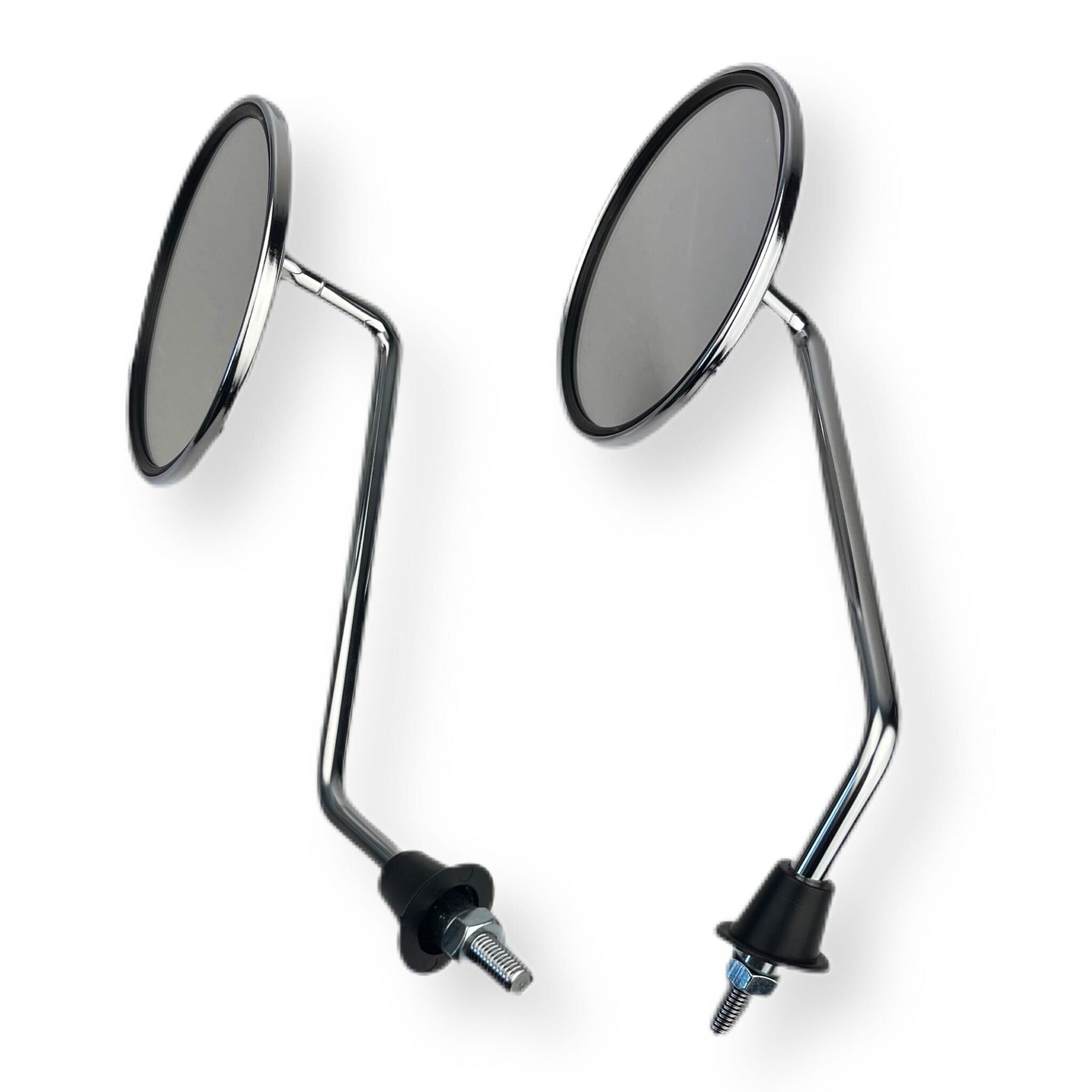 Vespa ET2 ET4 Round Mirrors - Chrome 8mm Thread Pair
