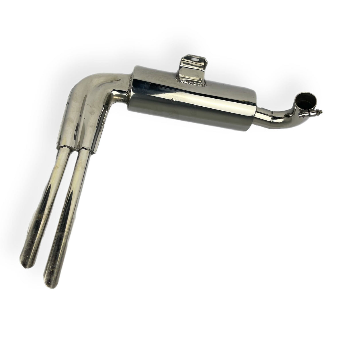 Vespa GS160 ABARTH Replica Retro Twin Exhaust - Stainless Steel