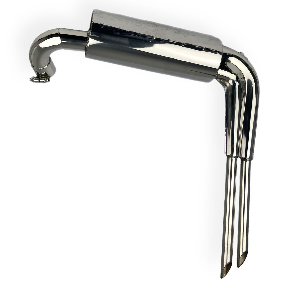 Vespa GS160 ABARTH Replica Retro Twin Exhaust - Stainless Steel