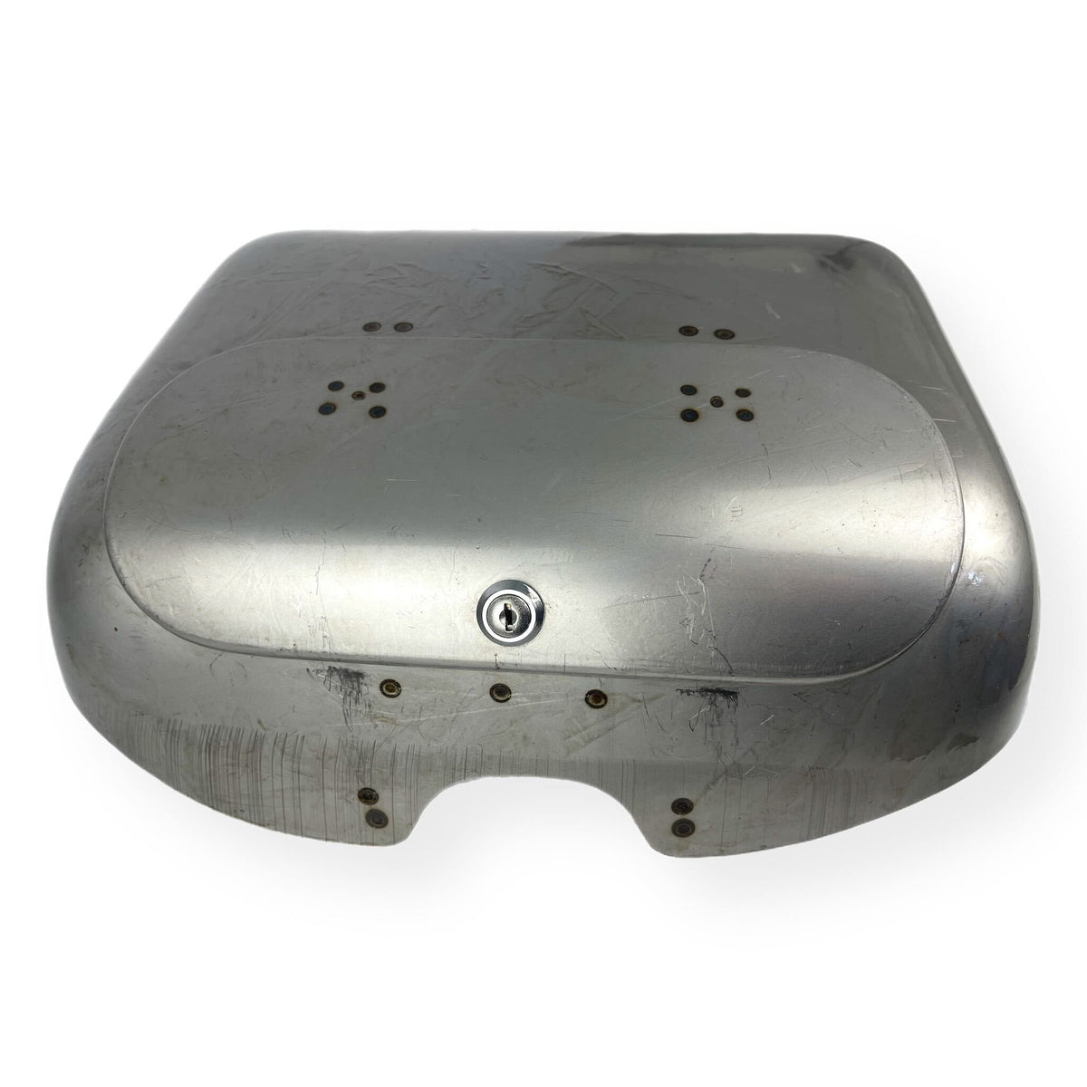 Vespa GS160 Glove Tool Box and Lid Assembly - Bare Metal