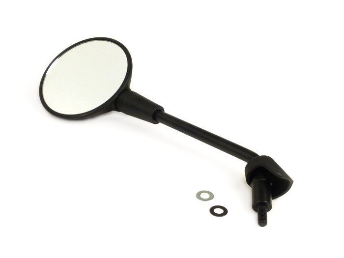 Vespa Primavera 50-125cc GTS HPE 2019 125-300cc Left Hand Round Mirror - Matt Black