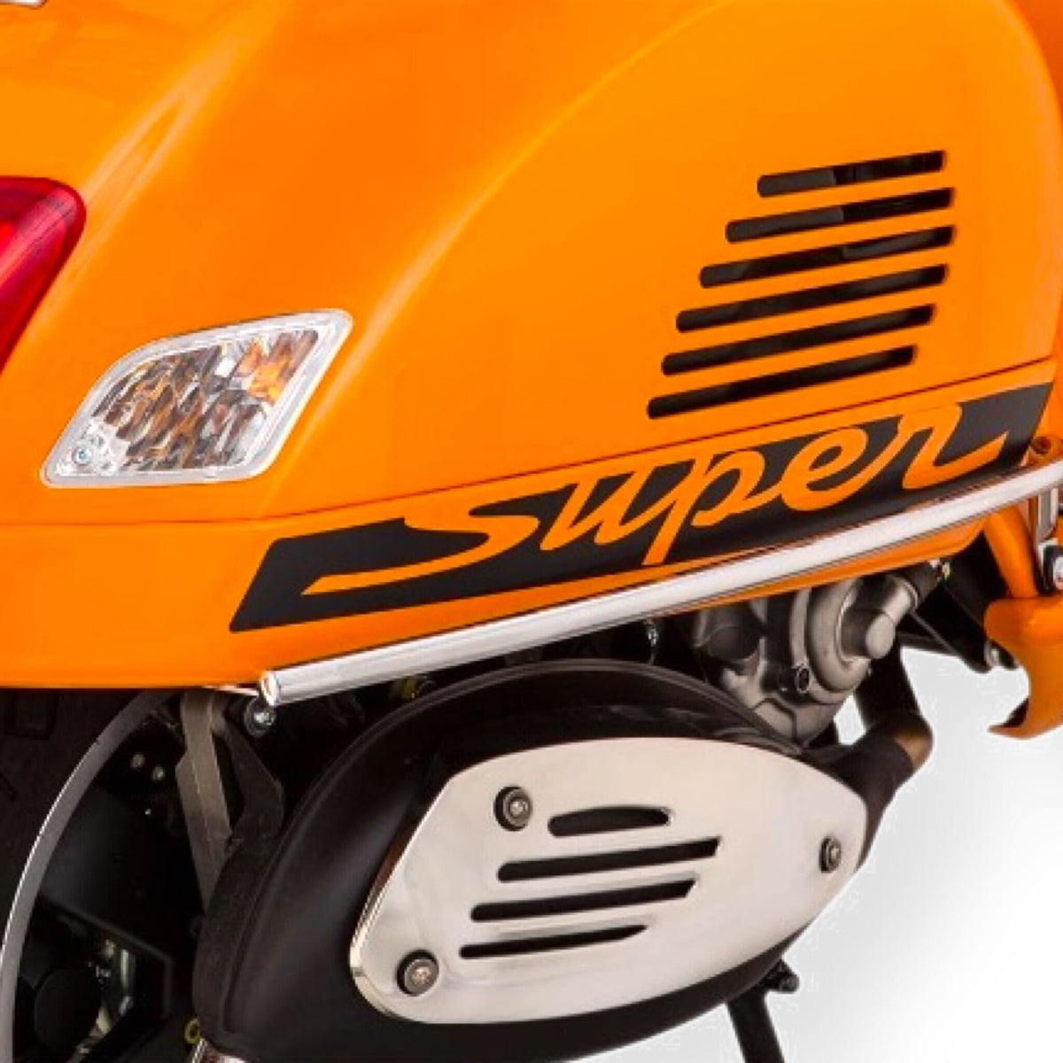 Vespa GTS GTV GT 125 250 300 Chrome Rear Crash Bar - Mono Tube - Cuppini