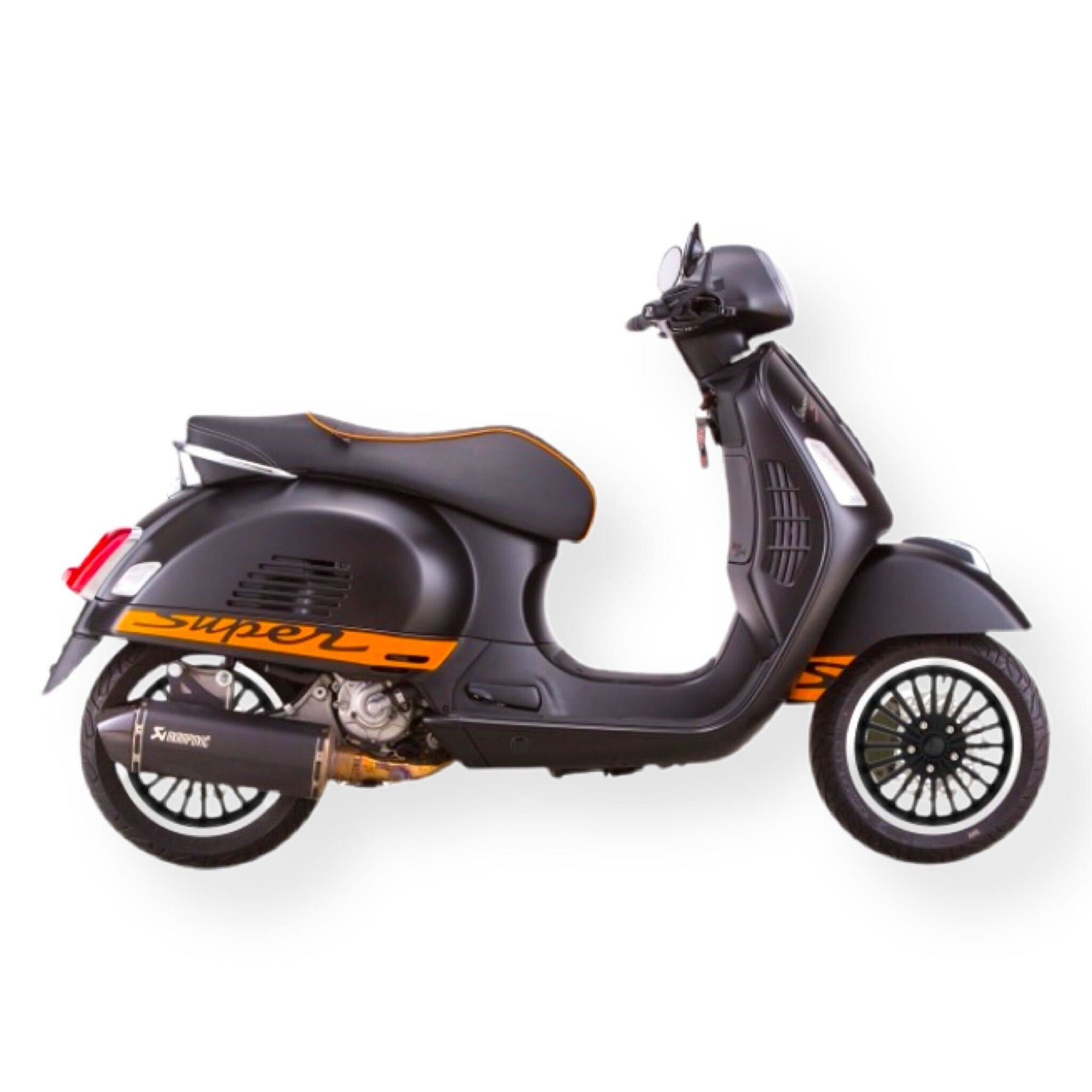 Vespa GTS Super GT GTV L 125-300cc SIP Wheel Rim 3.00 x 12” - Black with Polished Edge