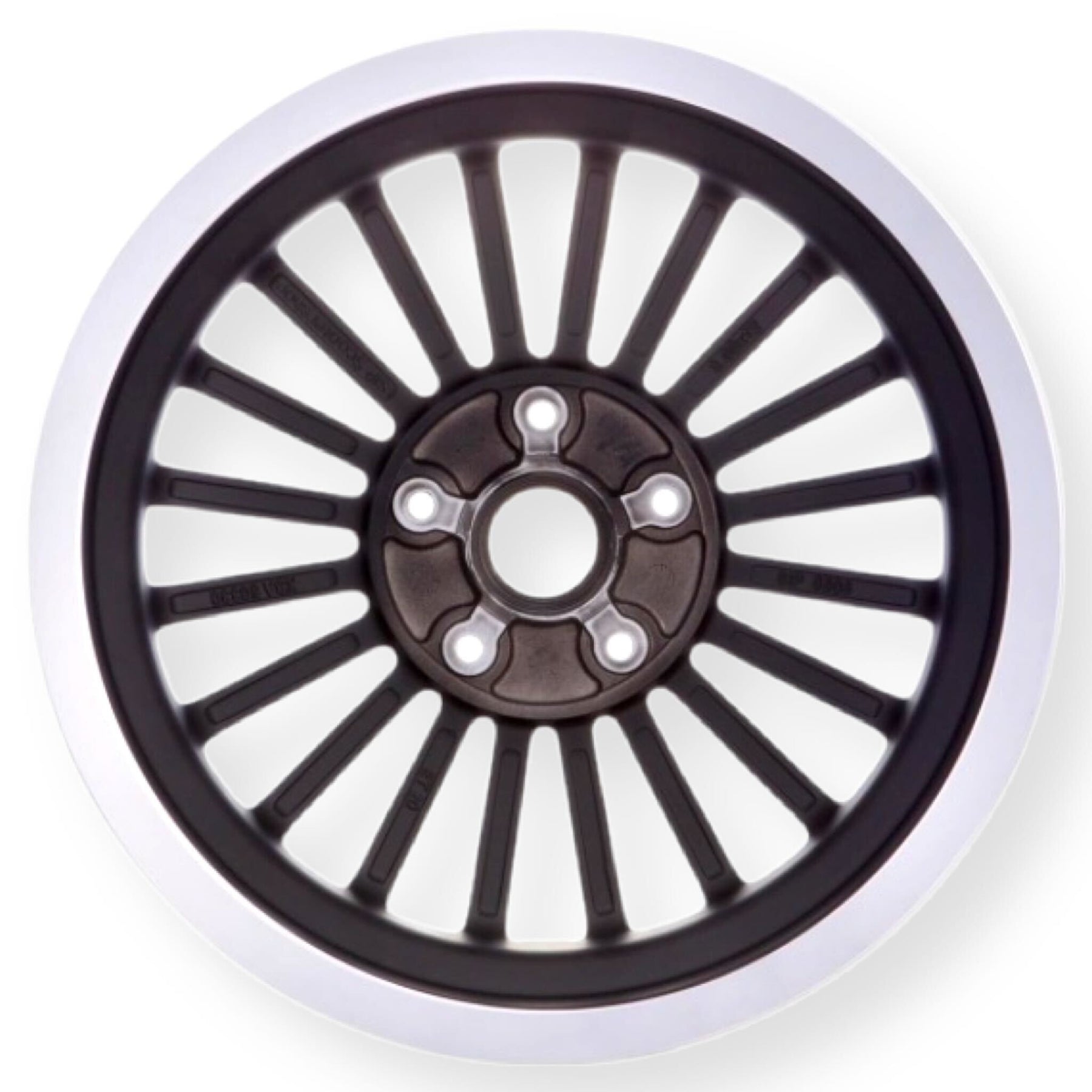 Vespa GTS Super GT GTV L 125-300cc SIP Wheel Rim 3.00 x 12” - Black with Polished Edge