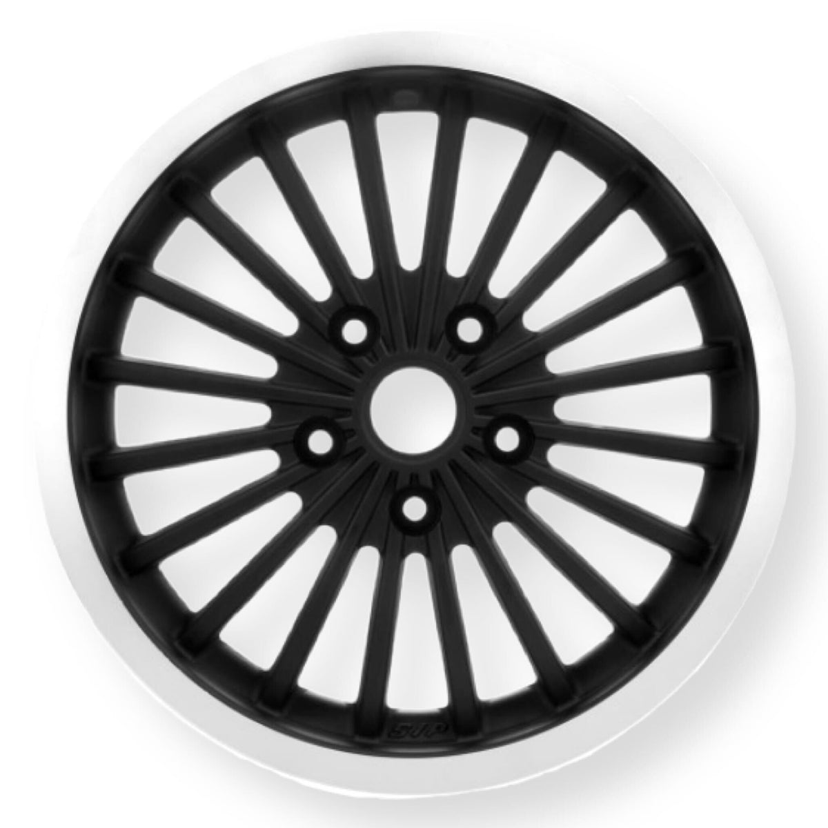 Vespa GTS Super GT GTV L 125-300cc SIP Wheel Rim 3.00 x 12” - Black with Polished Edge