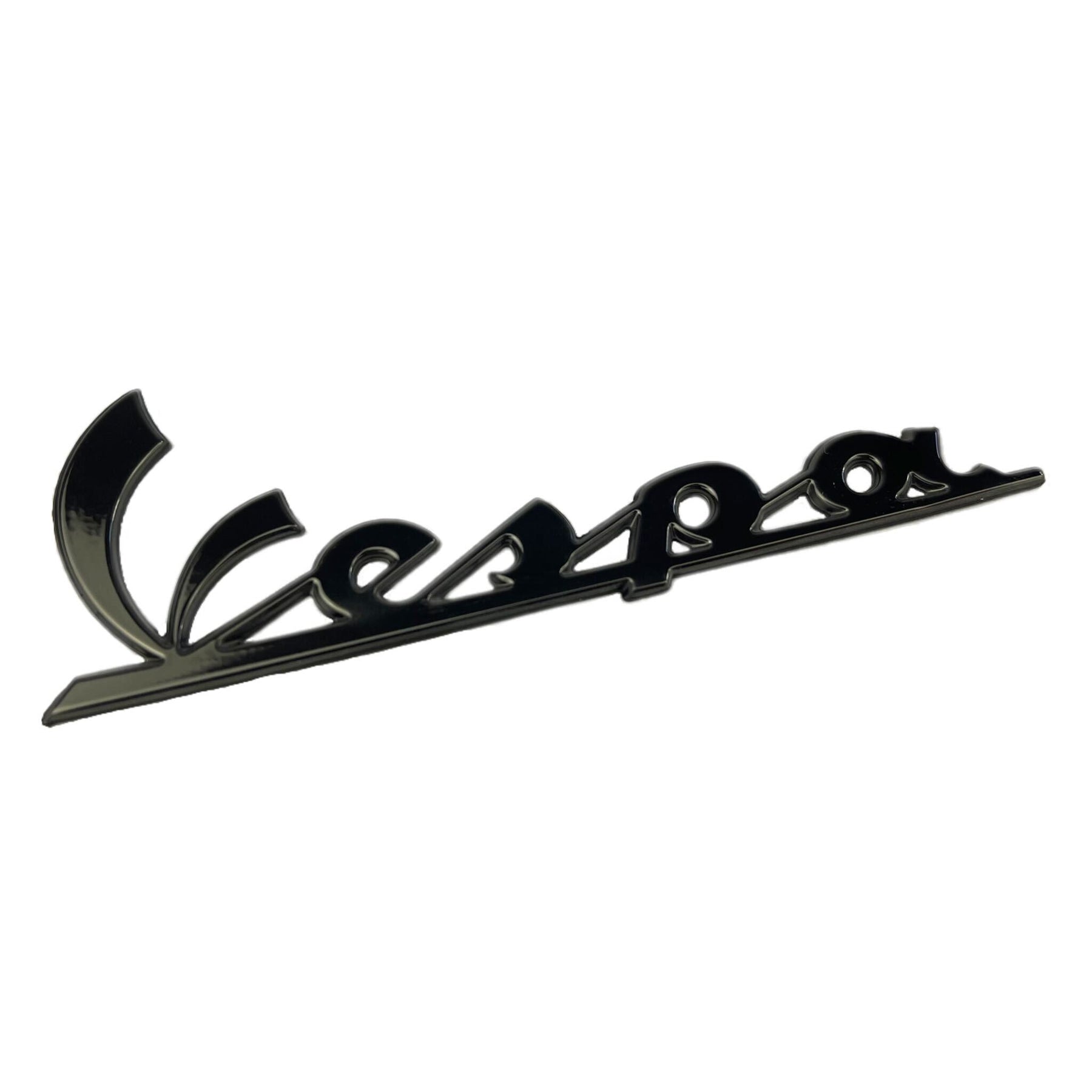 Vespa GTS Super Sport Sprint S Legshield Stick On Badge 9.9cm x 3.2cm - Black