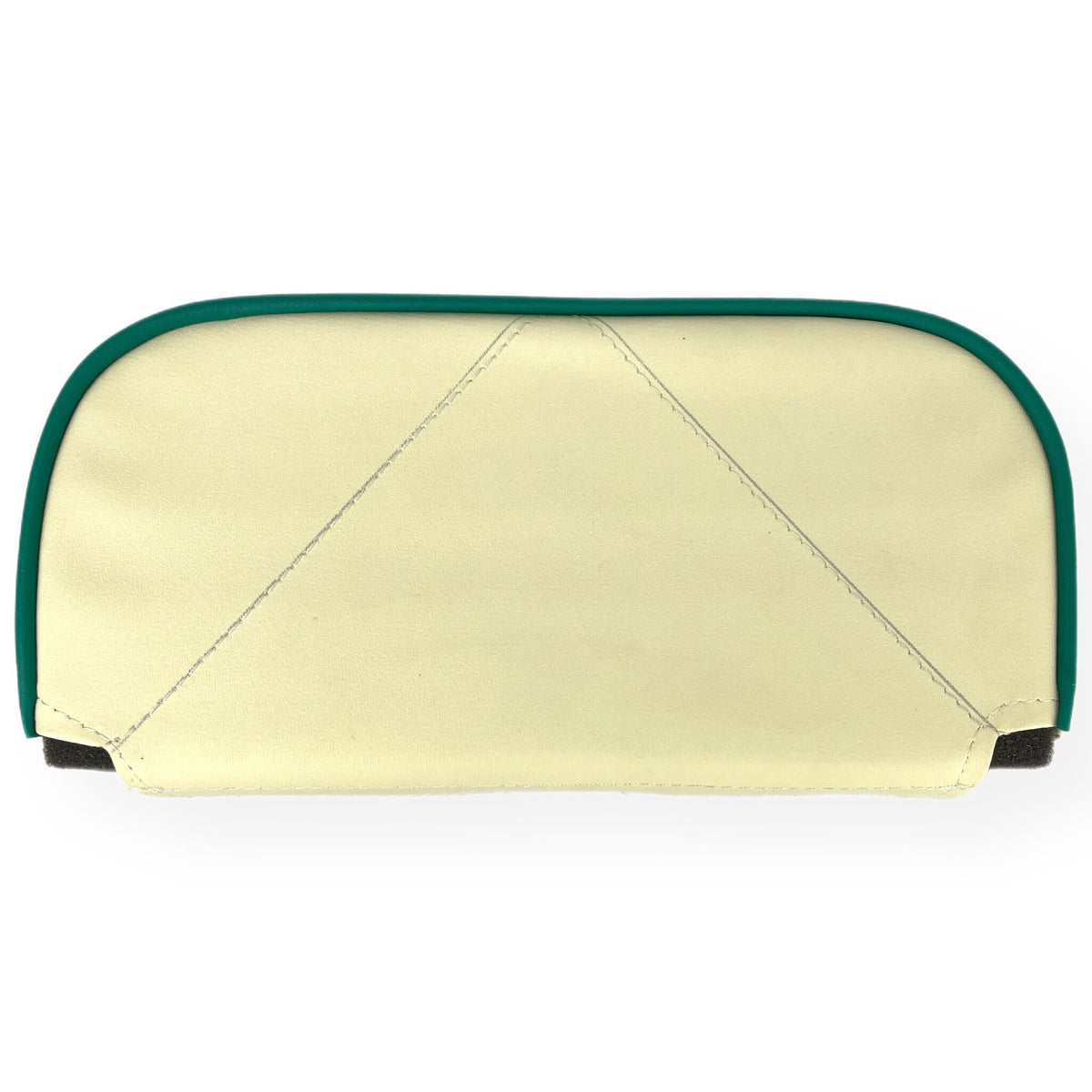 Vespa Lambretta Cuppini Carrier Backrest - Replacement Pad - Cream With Forest Green Piping