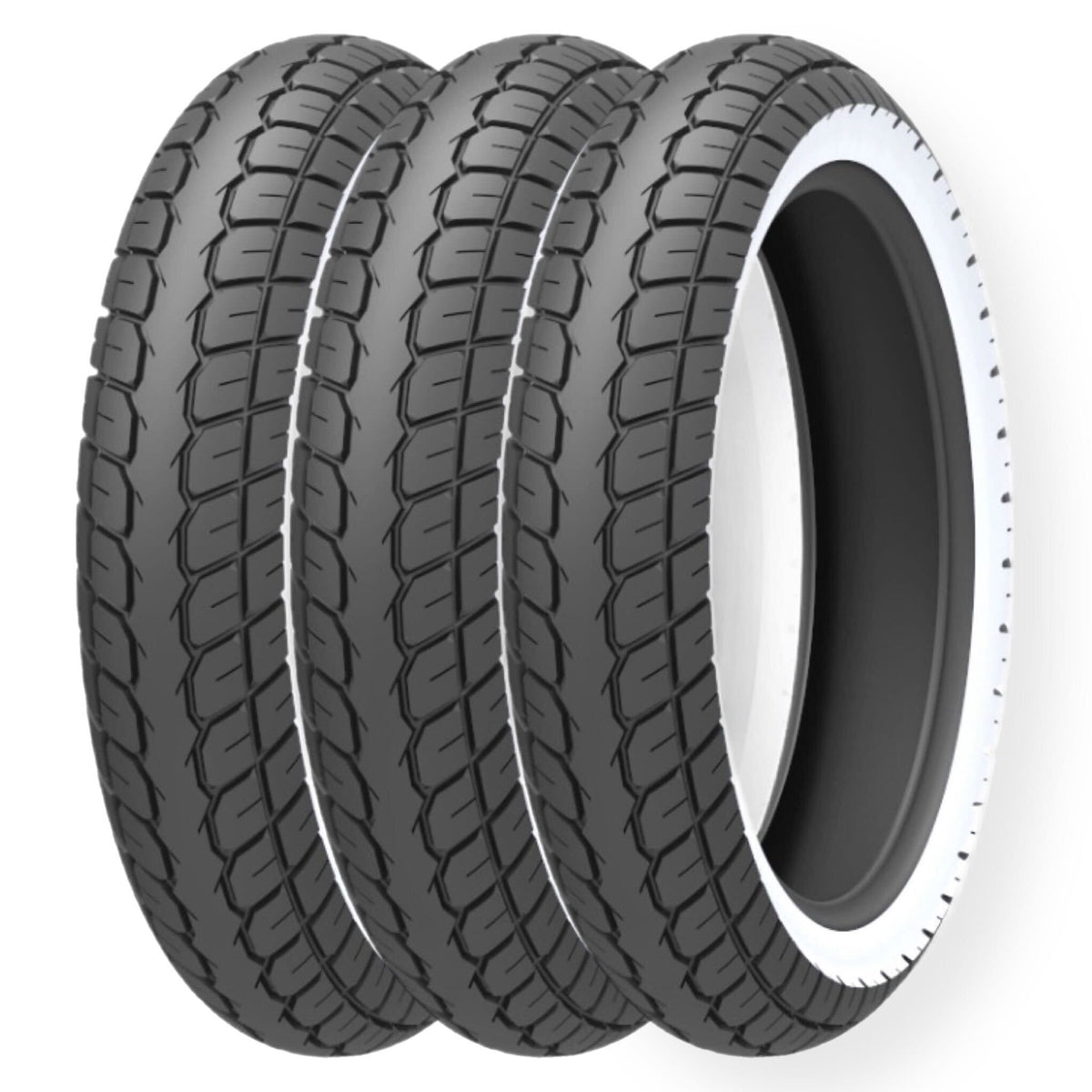 Vespa Lambretta Kenda Whitewall Tyre K418 - 350 X 10" - 3 Pack