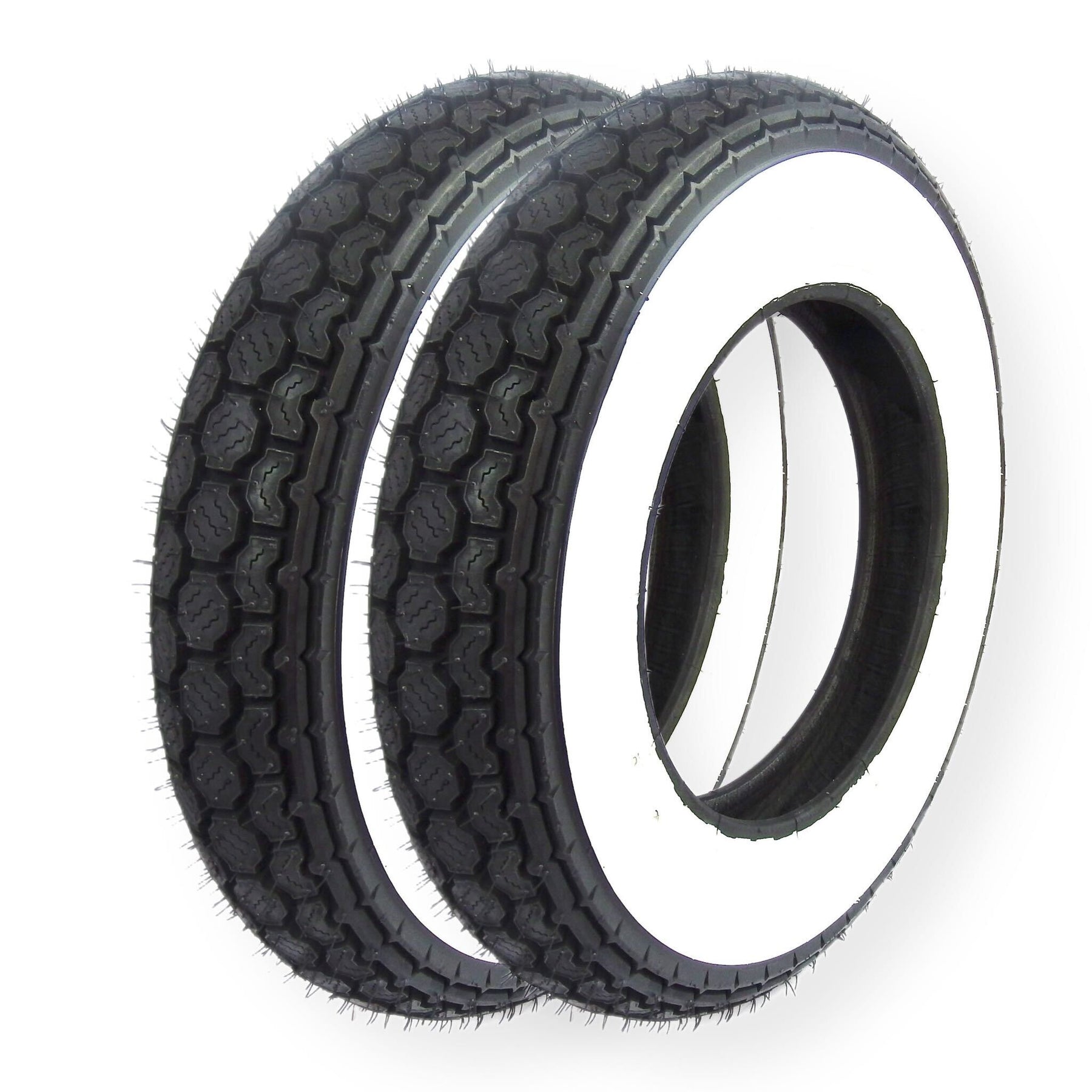 Vespa Lambretta LML Scooter Continental K62 Whitewall Tyre 350 X 10 TL 59J - 2 Tyre Bundle