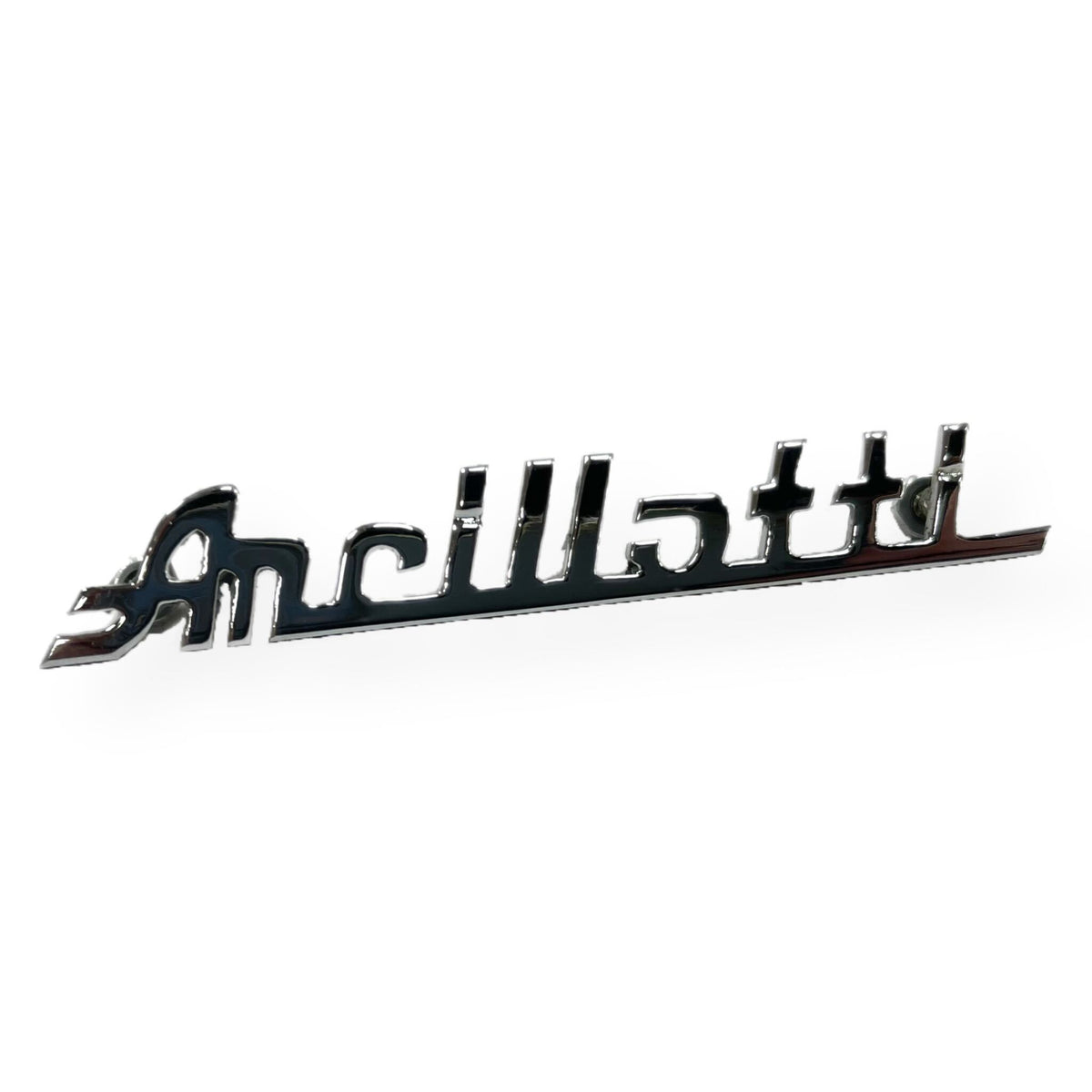 Vespa Lambretta Scooter ANCILLOTTI Legshield Badge - Chromed Brass