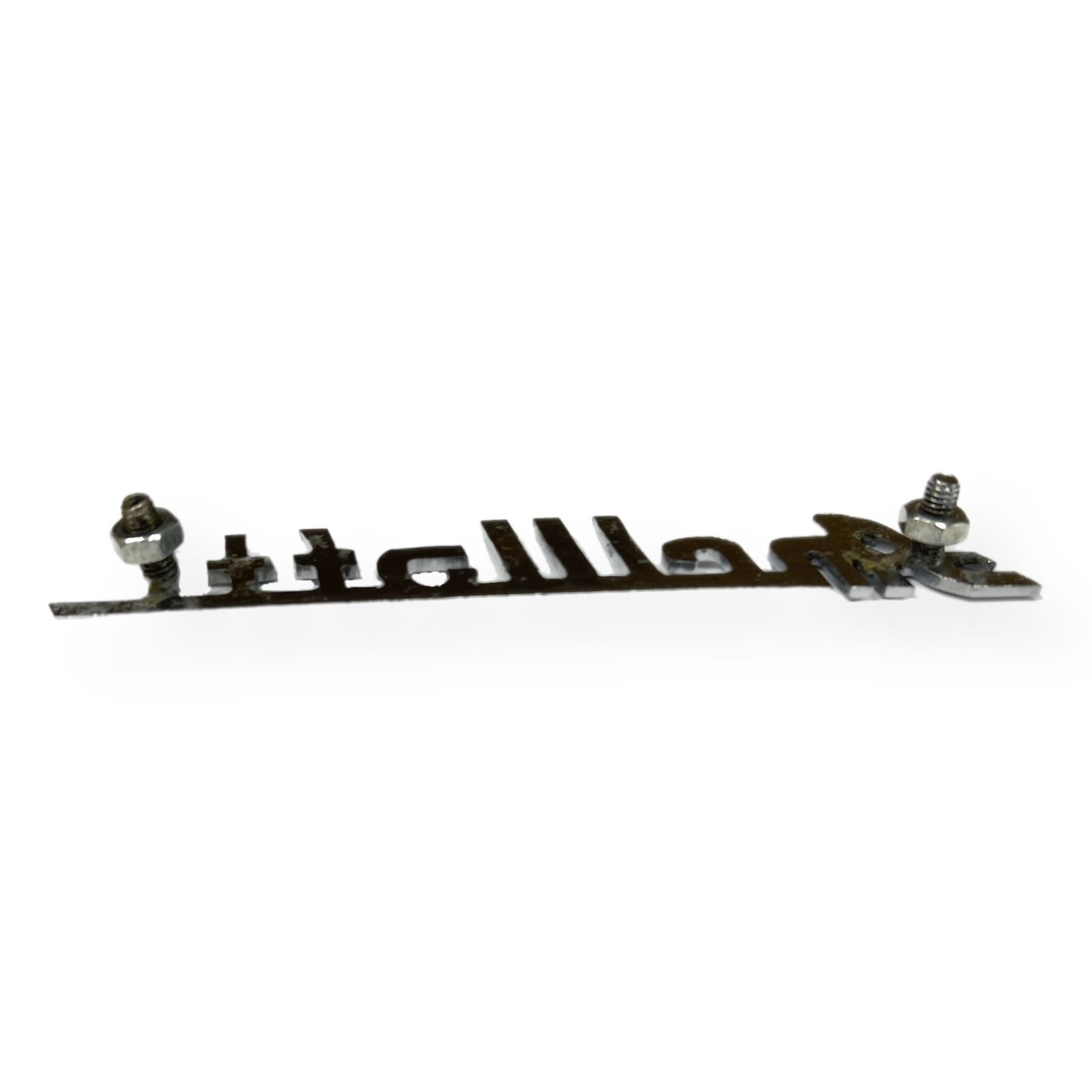 Vespa Lambretta Scooter ANCILLOTTI Legshield Badge - Chromed Brass