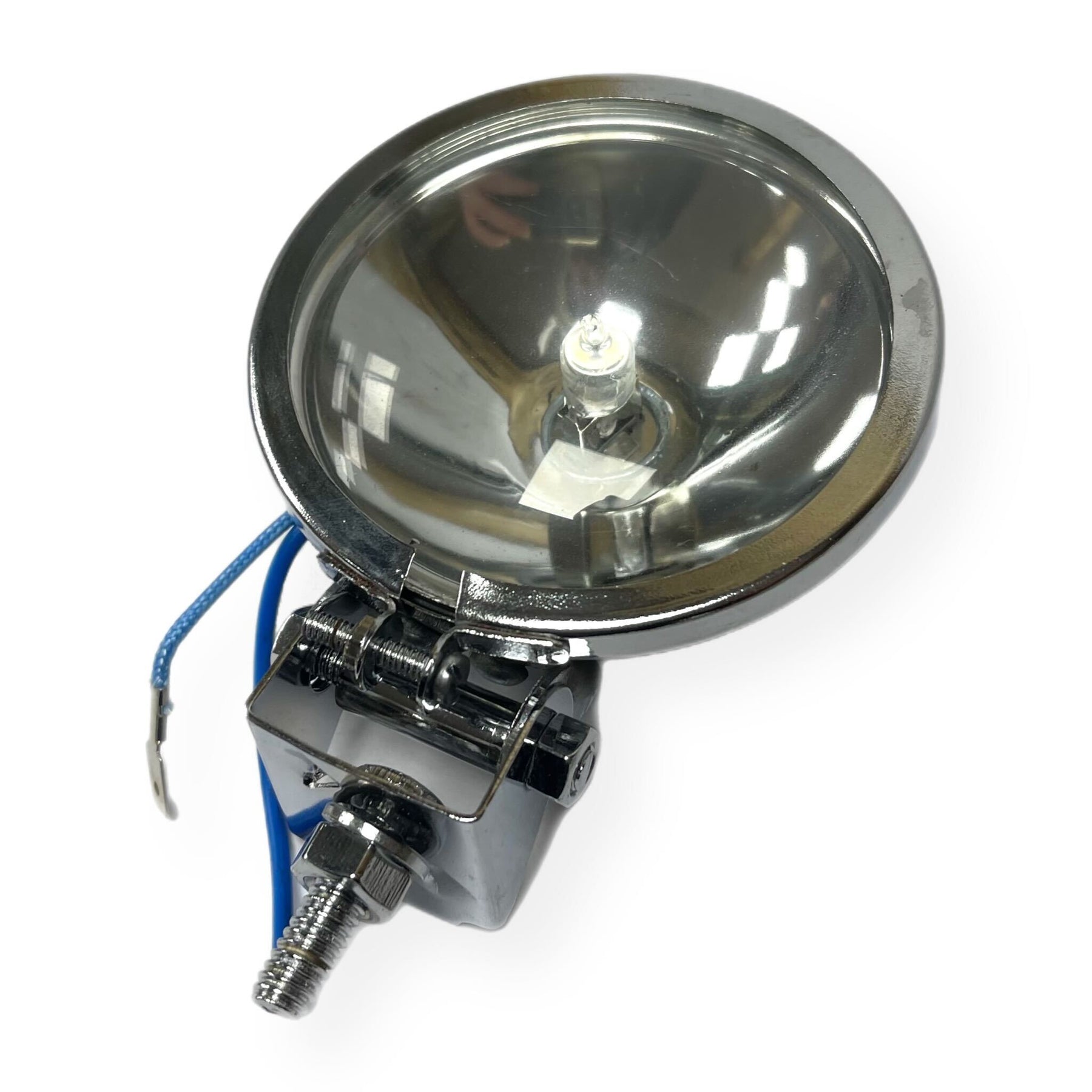Vespa Lambretta Scooter Lamp Spot Light 9cm Hunter Style Chrome - Clear Lens