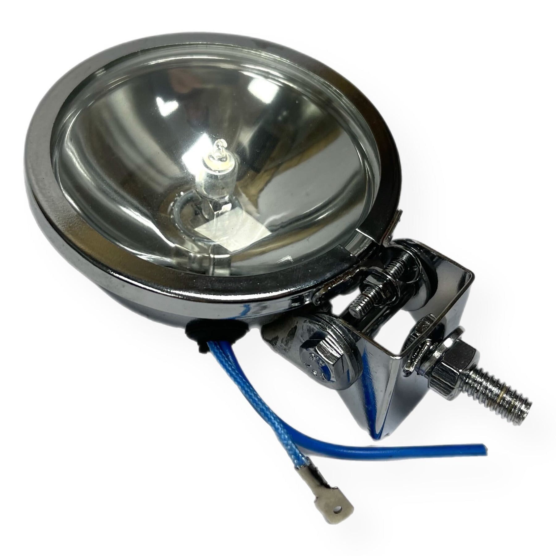 Vespa Lambretta Scooter Lamp Spot Light 9cm Hunter Style Chrome - Clear Lens