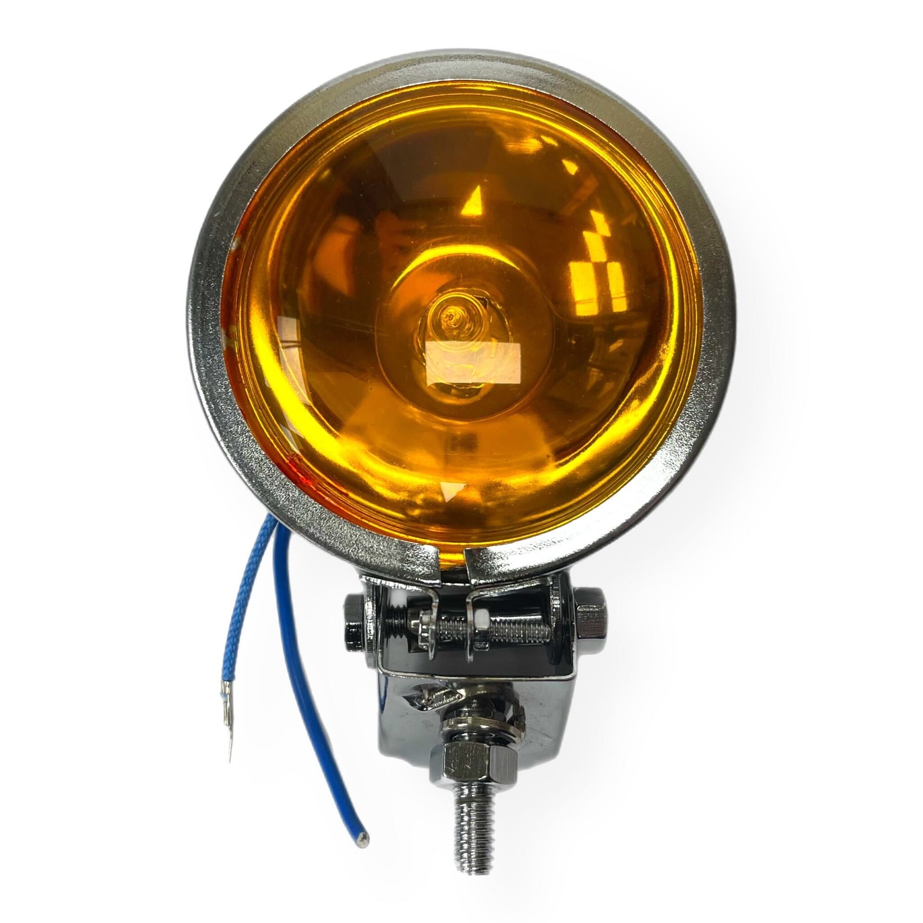 Vespa Lambretta Scooter Spot Light Spotlight Chrome 9cm Hunter Style Amber Lens