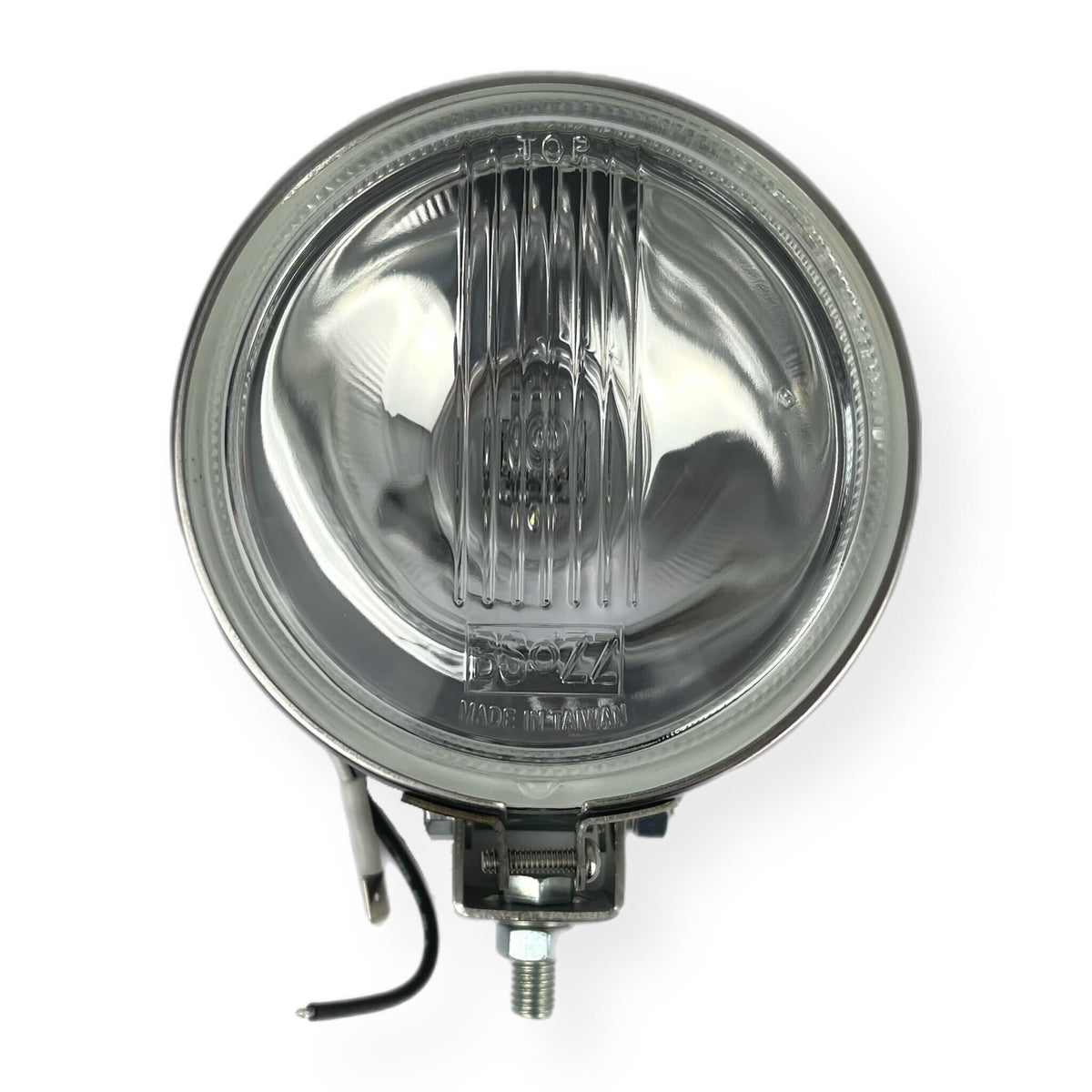 Vespa Lambretta Scooter Clear Spot Light Lamp Flat Backed Stainless Steel 110mm 12V 55W
