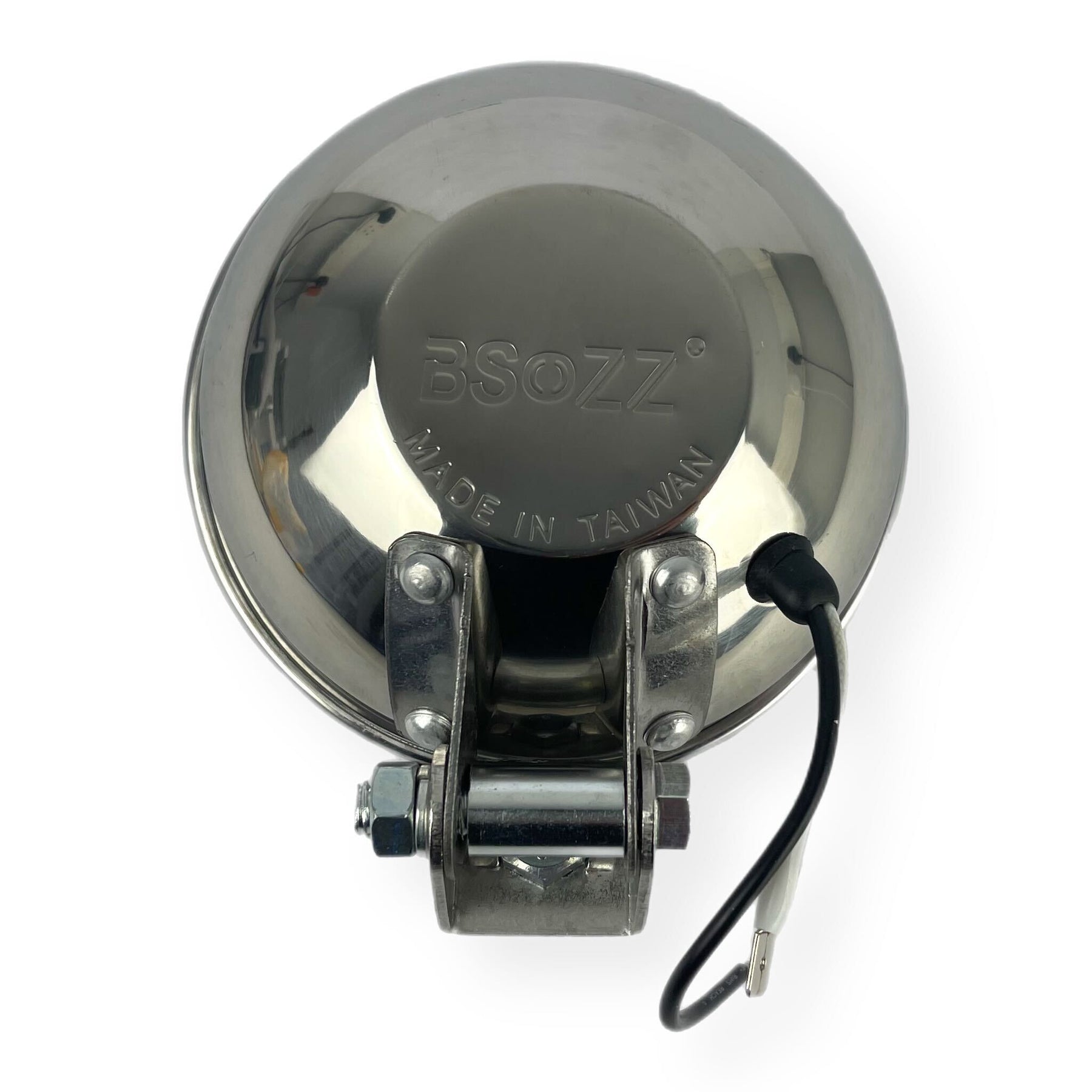 Vespa Lambretta Scooter Clear Spot Light Lamp Flat Backed Stainless Steel 110mm 12V 55W