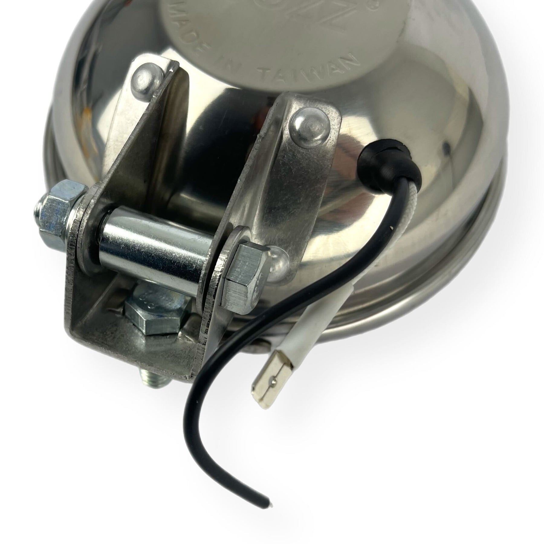 Vespa Lambretta Scooter Clear Spot Light Lamp Flat Backed Stainless Steel 110mm 12V 55W