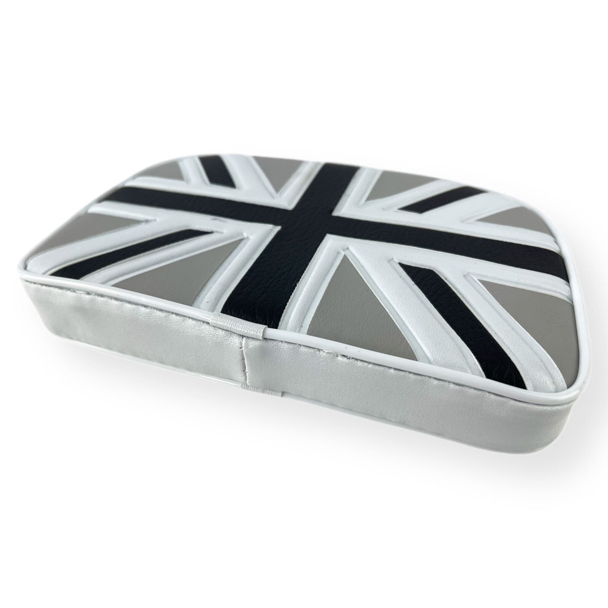 Vespa Lambretta Scooter Silver Union Jack Backrest Pad for 4 in 1 Stainless Sterling Rear Carrier