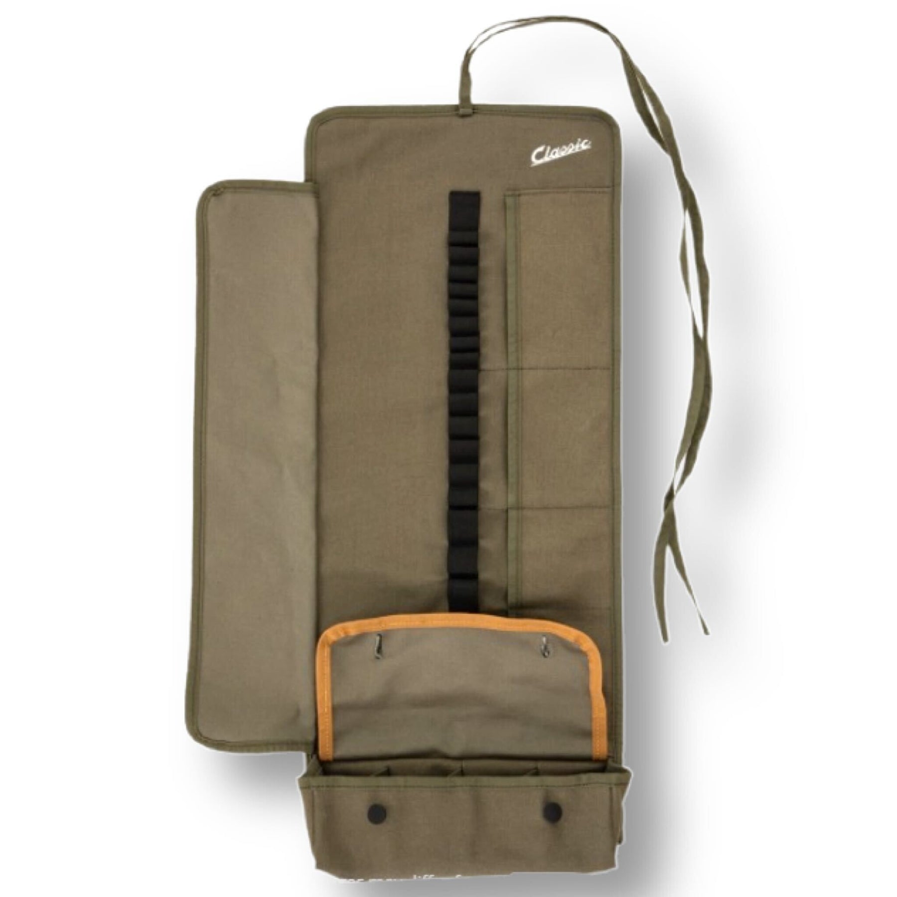 Vespa Lambretta Scooter Tool Bag Roll Pouch - Olive