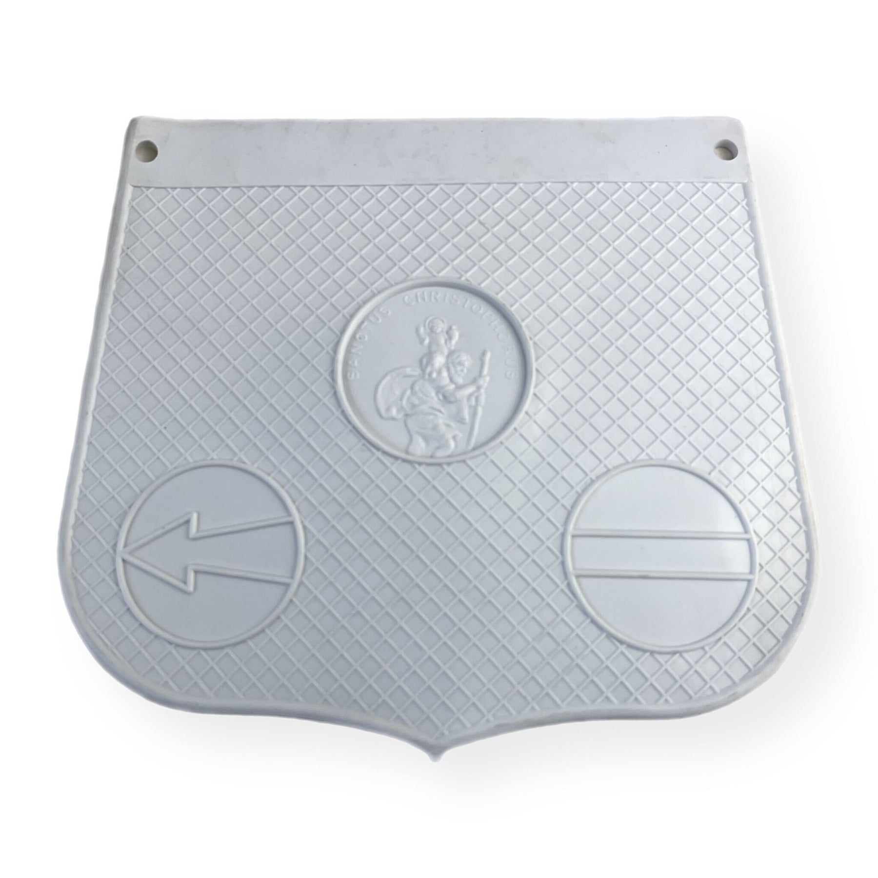 Vespa Lambretta Scooter St Christopher Style Mudflap - White
